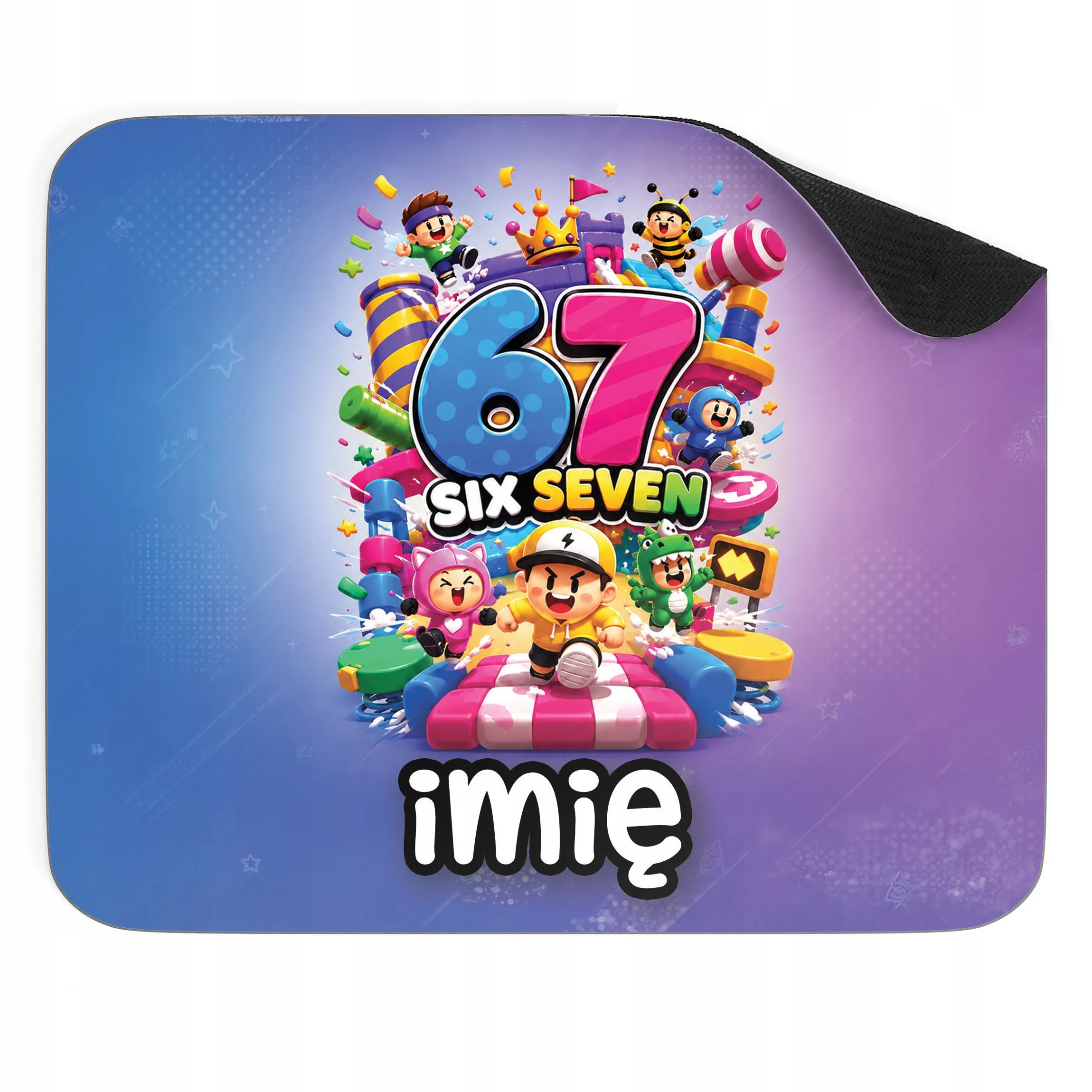 Podkładka pod mysz personalizowana z nadrukiem 67 Six Seven dla graczy