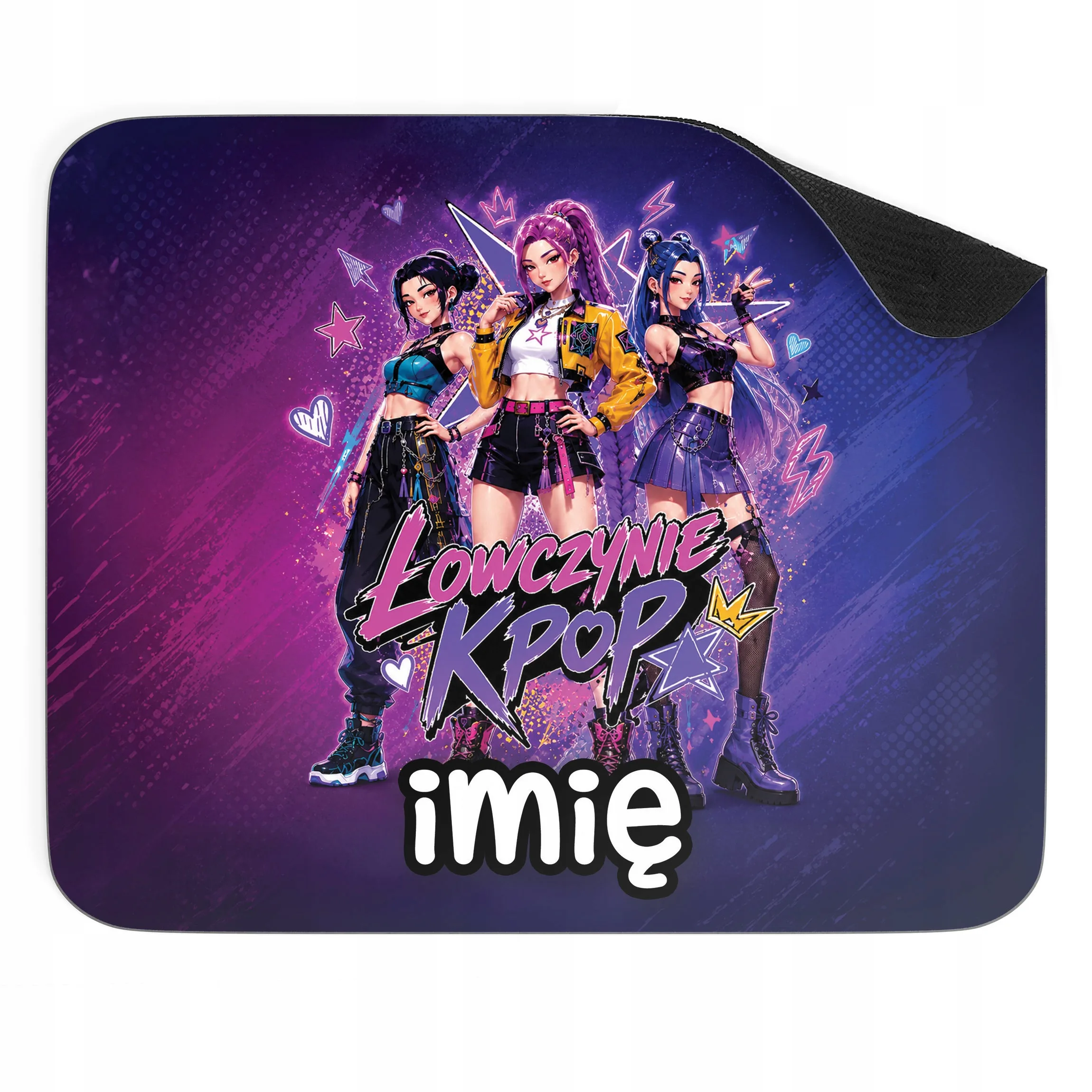 Podkładka pod mysz personalizowana z nadrukiem Łowczynie Kpop dla graczy