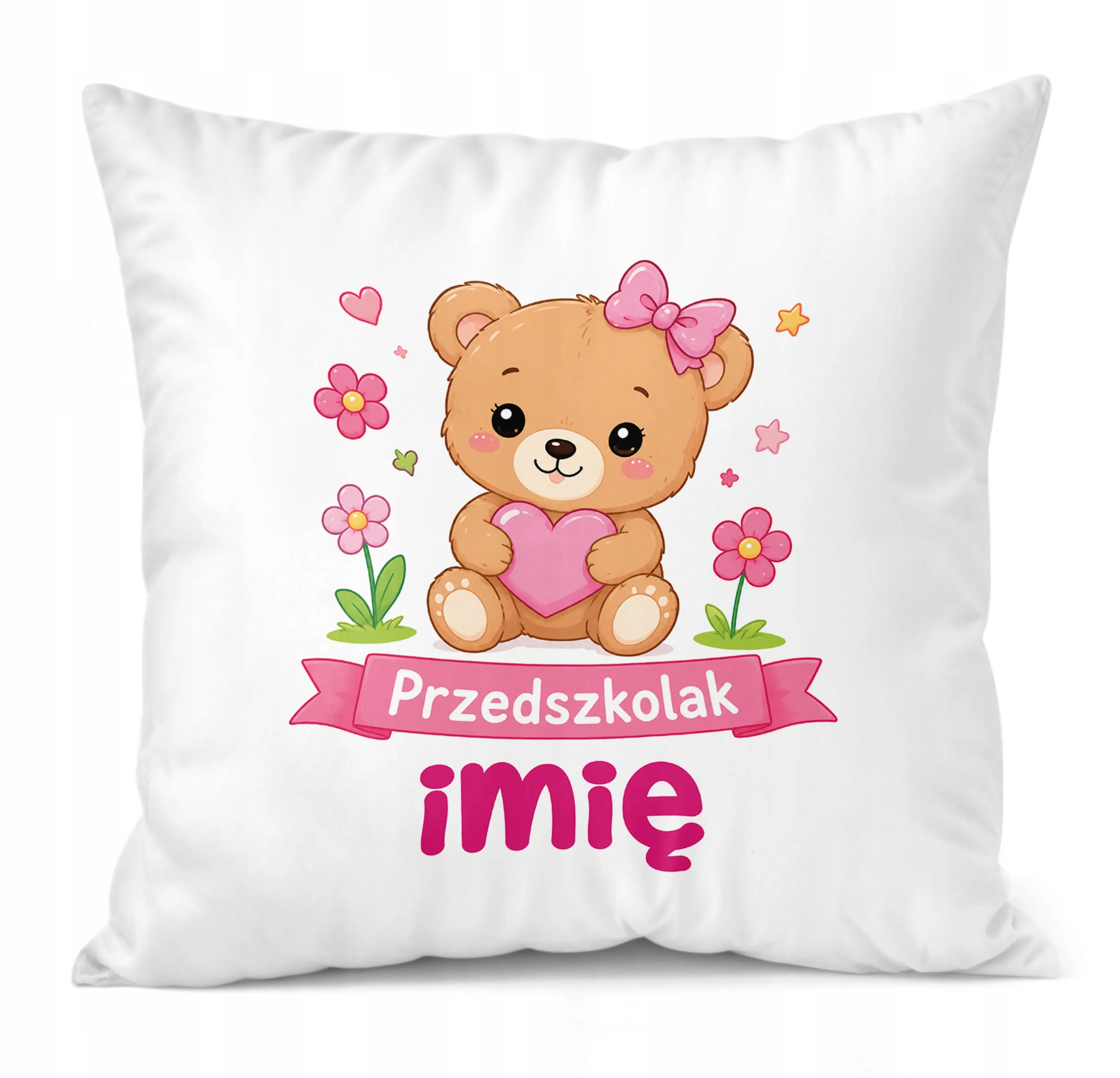Poduszka Jasiek Personalizowana z nadrukiem 38x38cm Przedszkolak Prezent