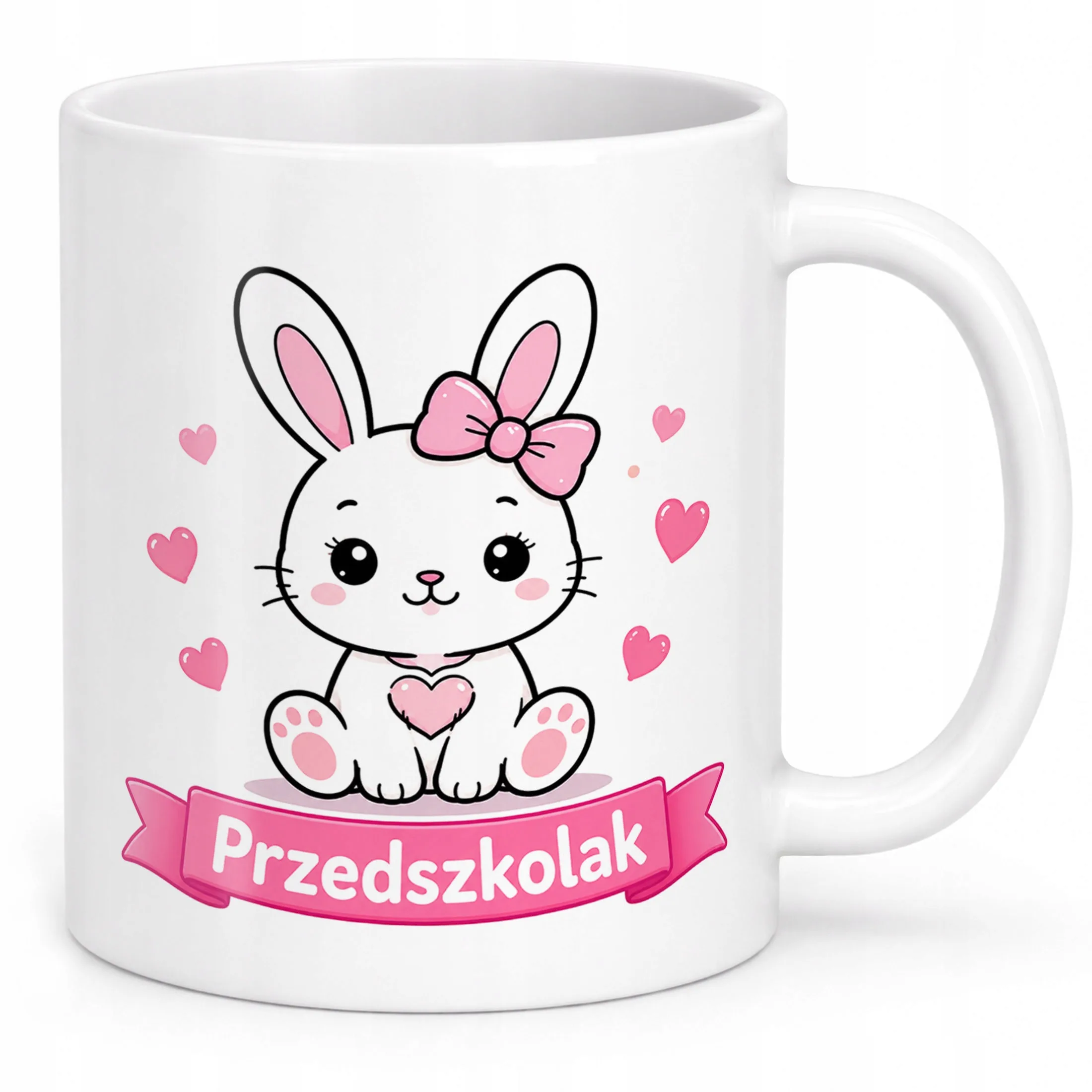 Biały Kubek z nadrukiem Przedszkolak Szkoła Dla Dzieci Prezent