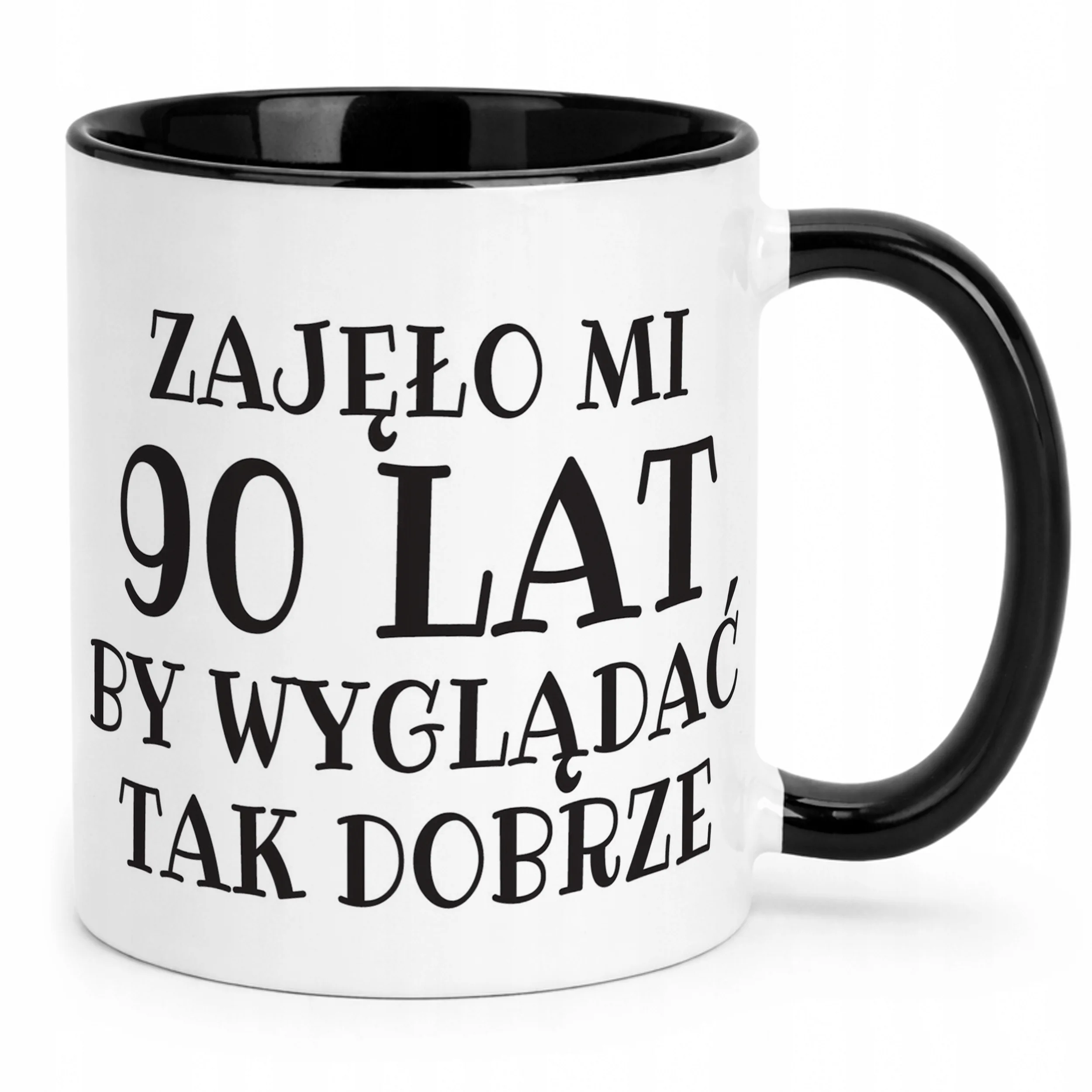 Kubek Czarny Zajęło Mi 90 Lat Na Urodziny Prezent Upominek