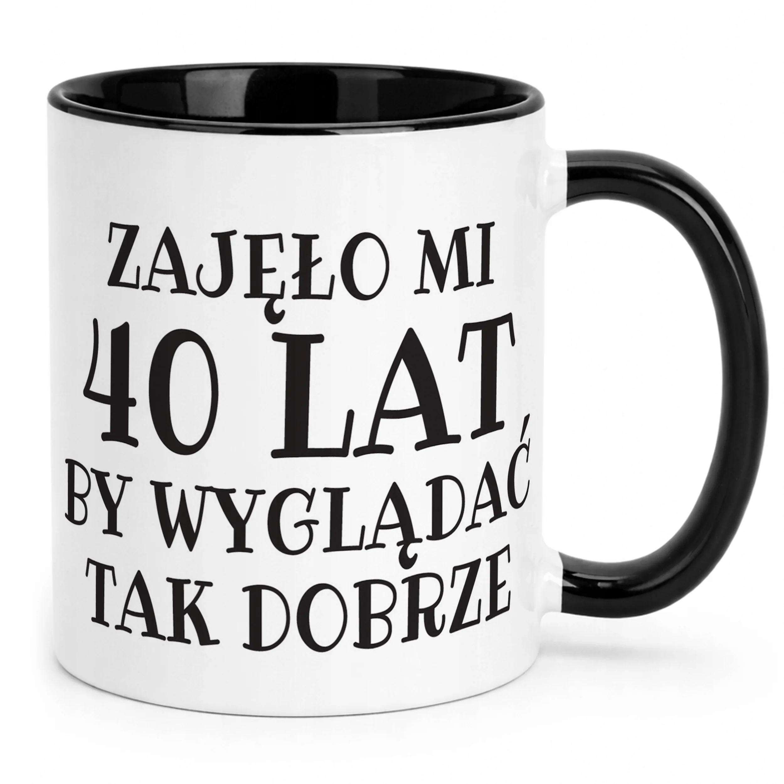 Kubek Czarny Zajęło Mi 40 Lat Na Urodziny Prezent Upominek