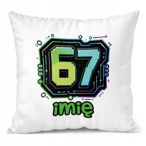 Poduszka Jasiek Personalizowana z nadrukiem 38x38cm 67 Piksele Gra Prezent