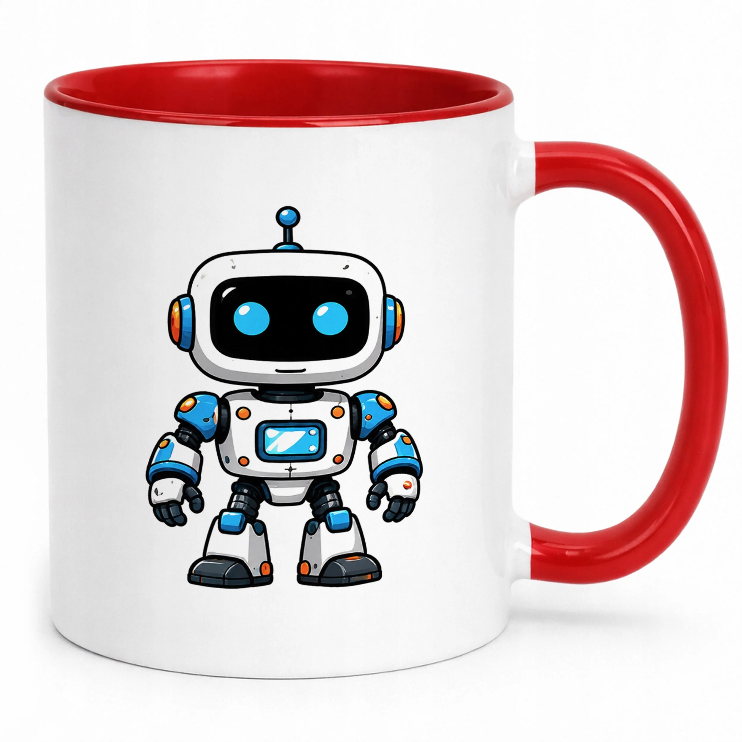 Kubek Czerwony z nadrukiem Robot Dla Dzieci Prezent Upominek