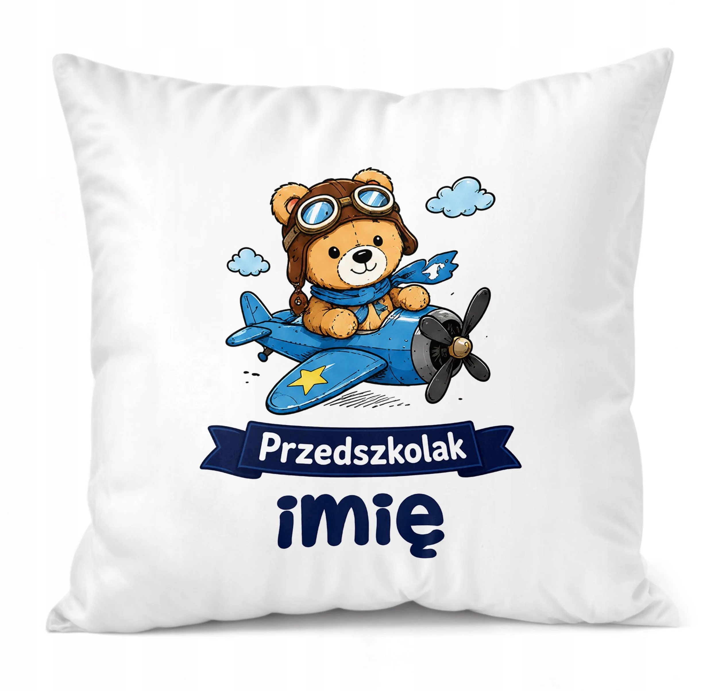 Poduszka Jasiek Personalizowana z nadrukiem 38x38cm Przedszkolak Prezent