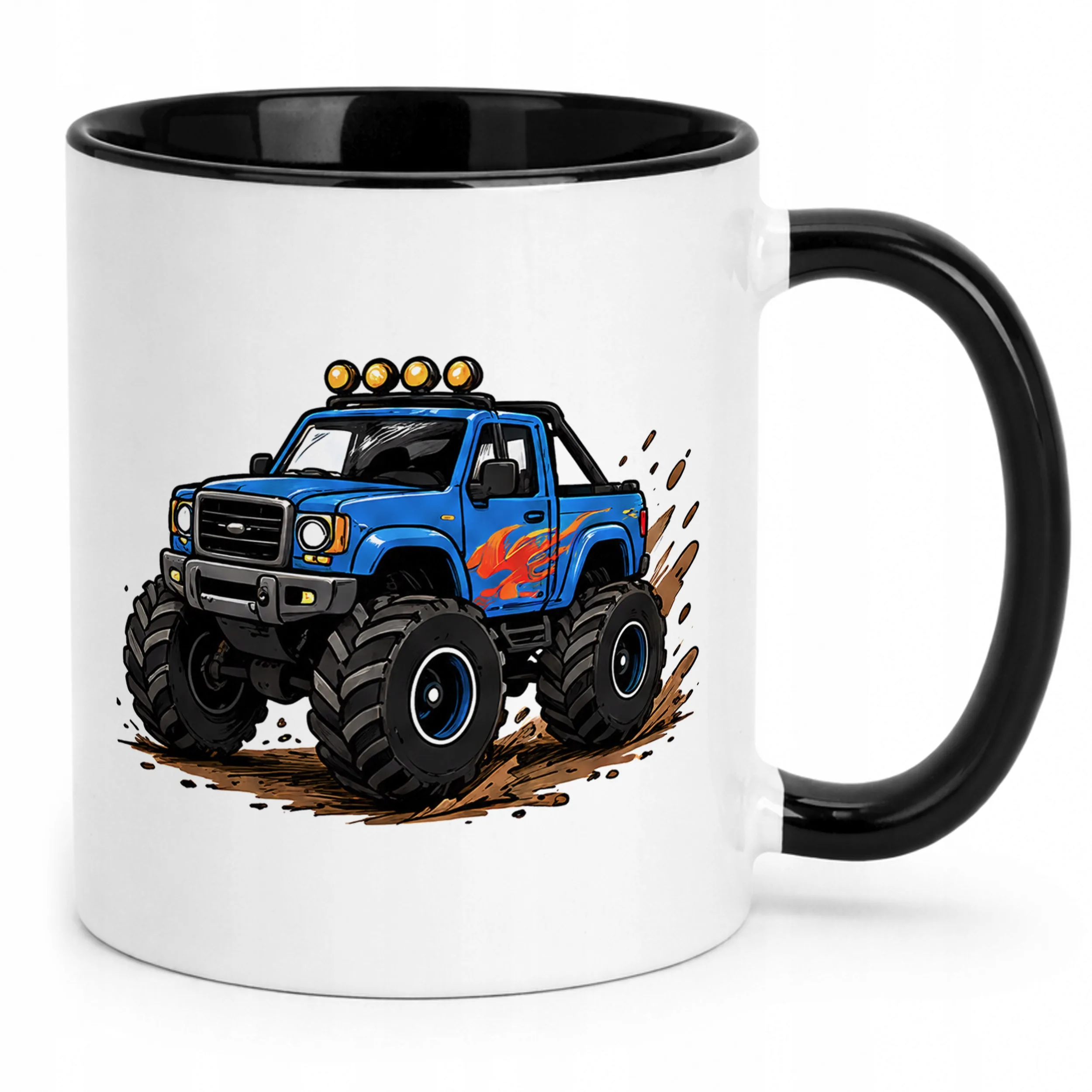 Kubek Czarny z nadrukiem Monster Truck Dla Dzieci Prezent Upominek
