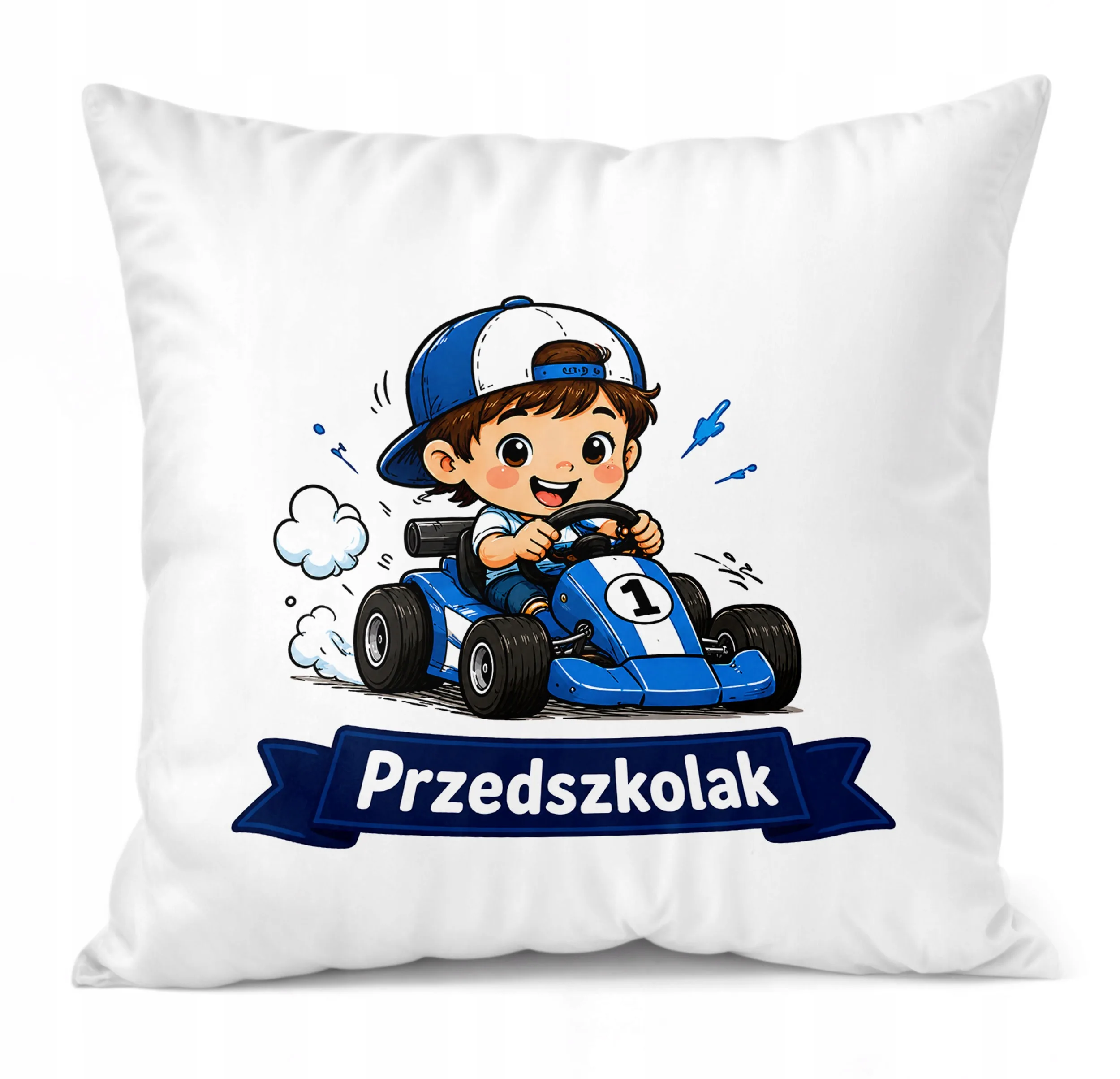 Poduszka Jasiek z nadrukiem 38x38cm Przedszkolak Dla Dzieci Prezent