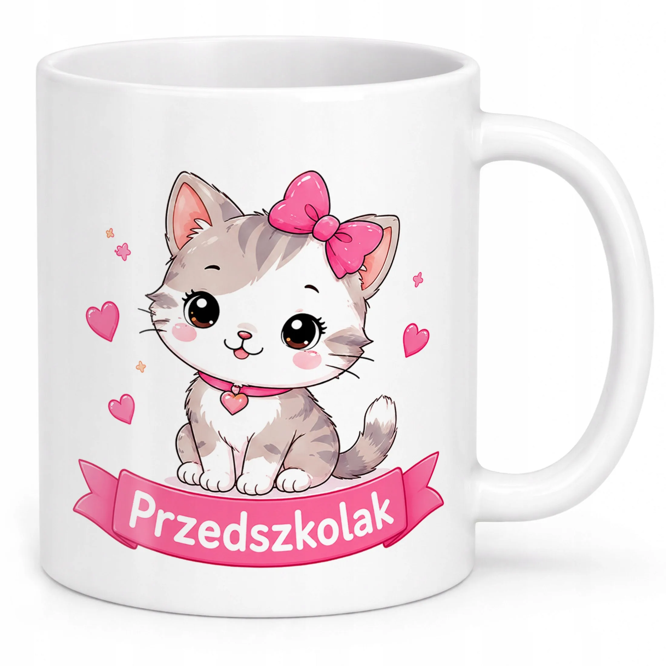 Biały Kubek z nadrukiem Przedszkolak Szkoła Dla Dzieci Prezent