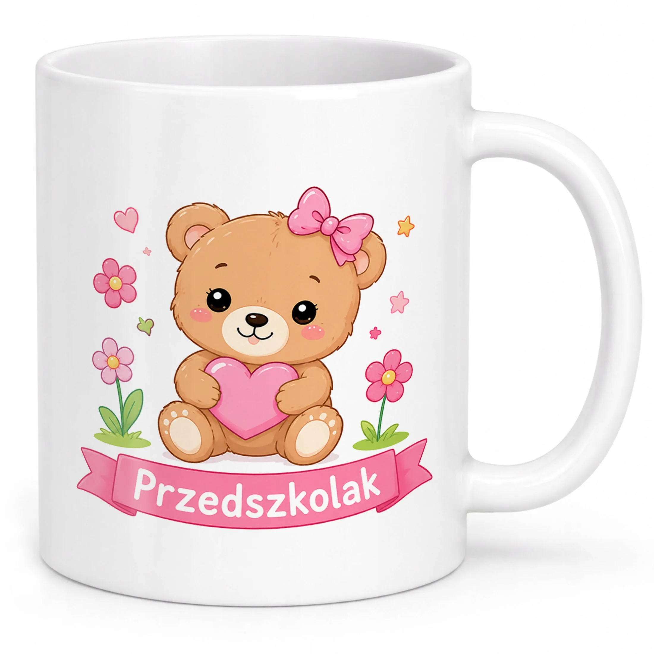 Biały Kubek z nadrukiem Przedszkolak Szkoła Dla Dzieci Prezent