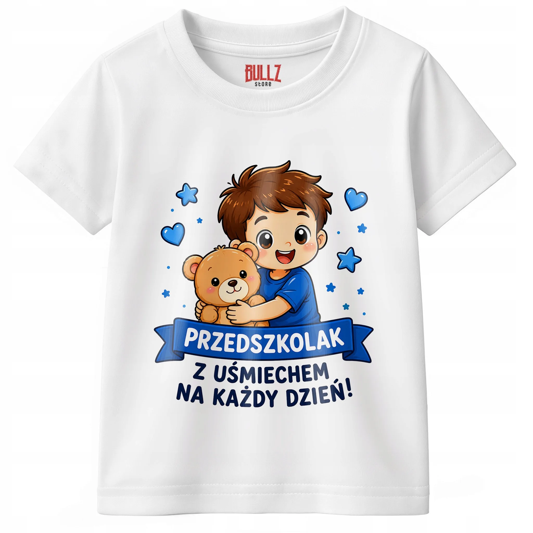 Koszulka Dziecięca Biała Z Nadrukiem Przedszkolak Dla Dzieci Prezent r. 116