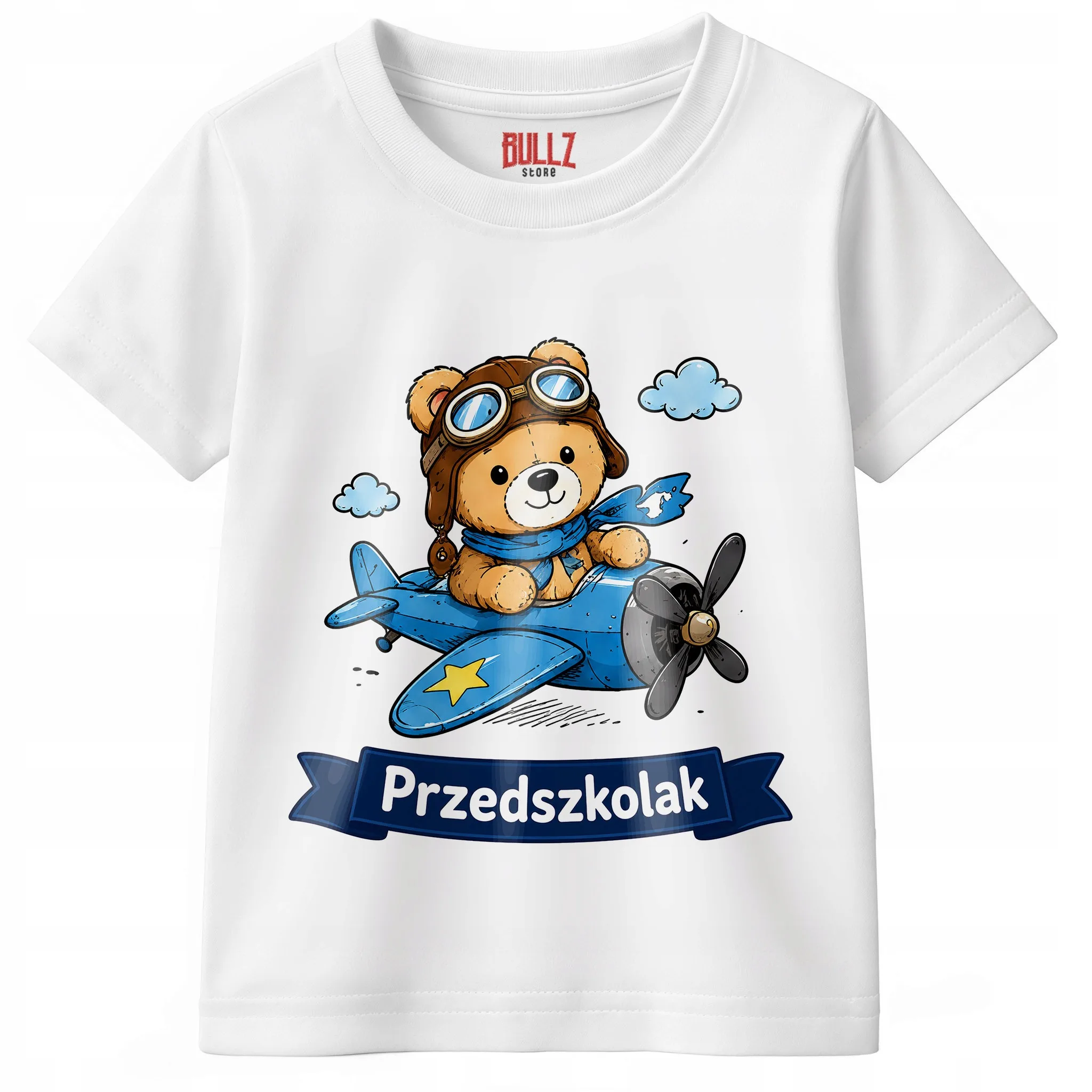 Koszulka Dziecięca Biała Z Nadrukiem Przedszkolak Dla Dzieci Prezent r. 116
