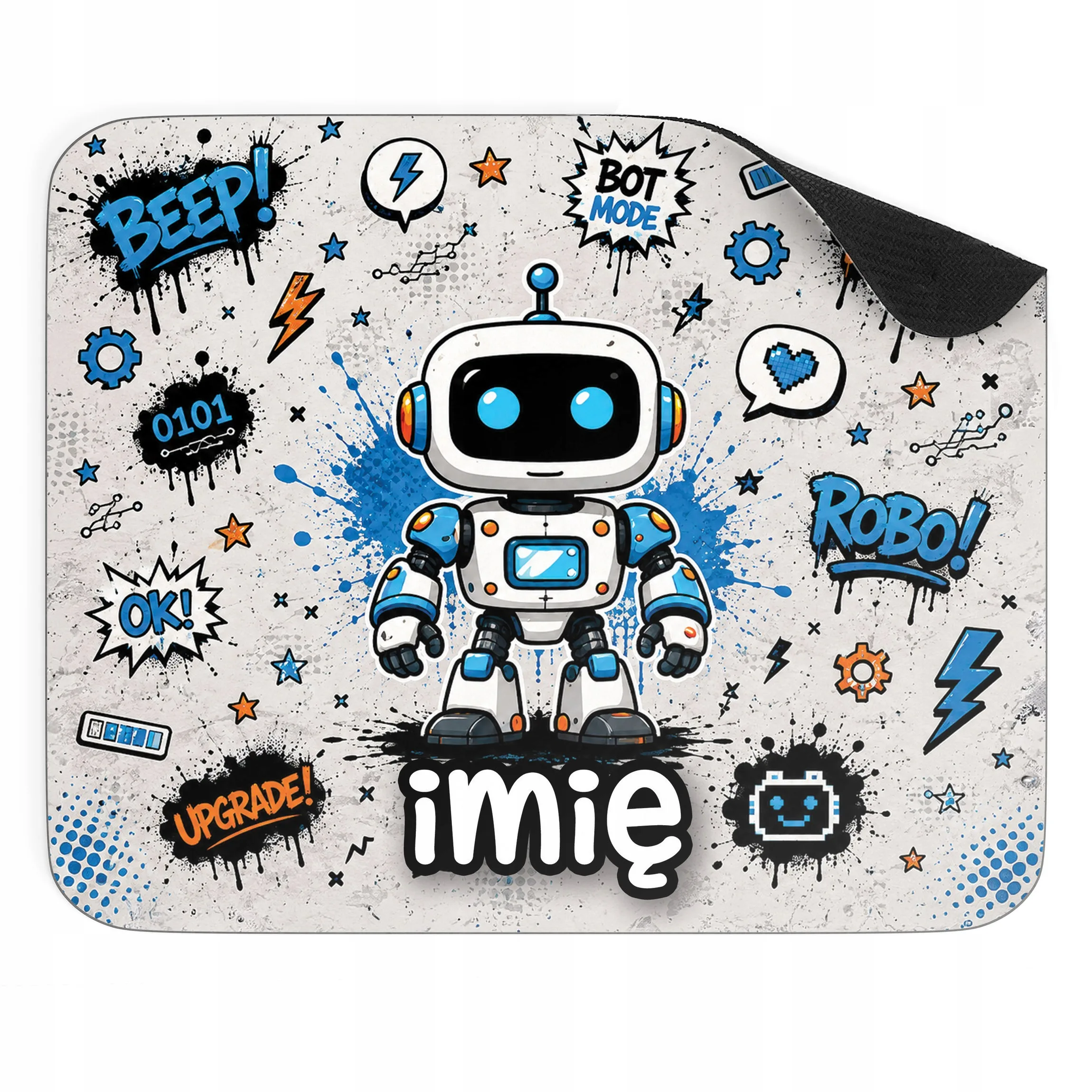 Podkładka pod mysz personalizowana z nadrukiem Robot dla graczy