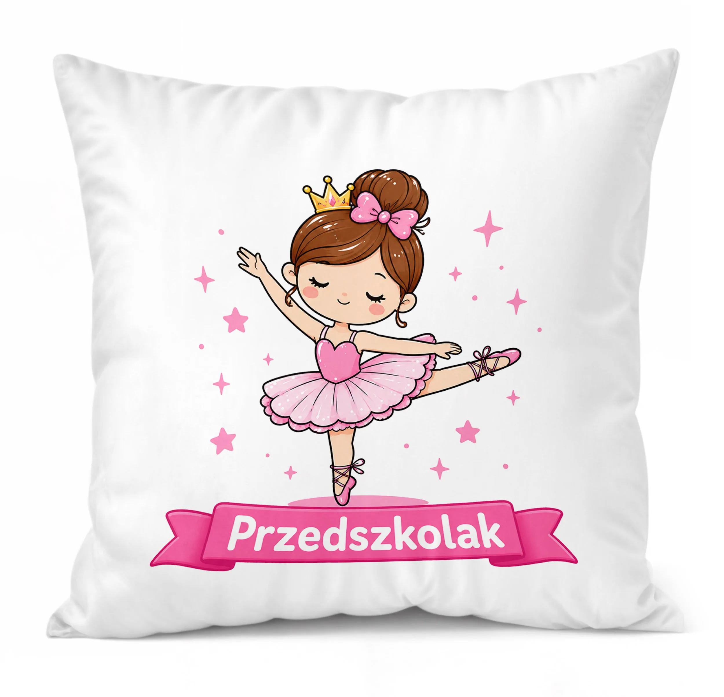 Poduszka Jasiek z nadrukiem 38x38cm Przedszkolak Dla Dzieci Prezent