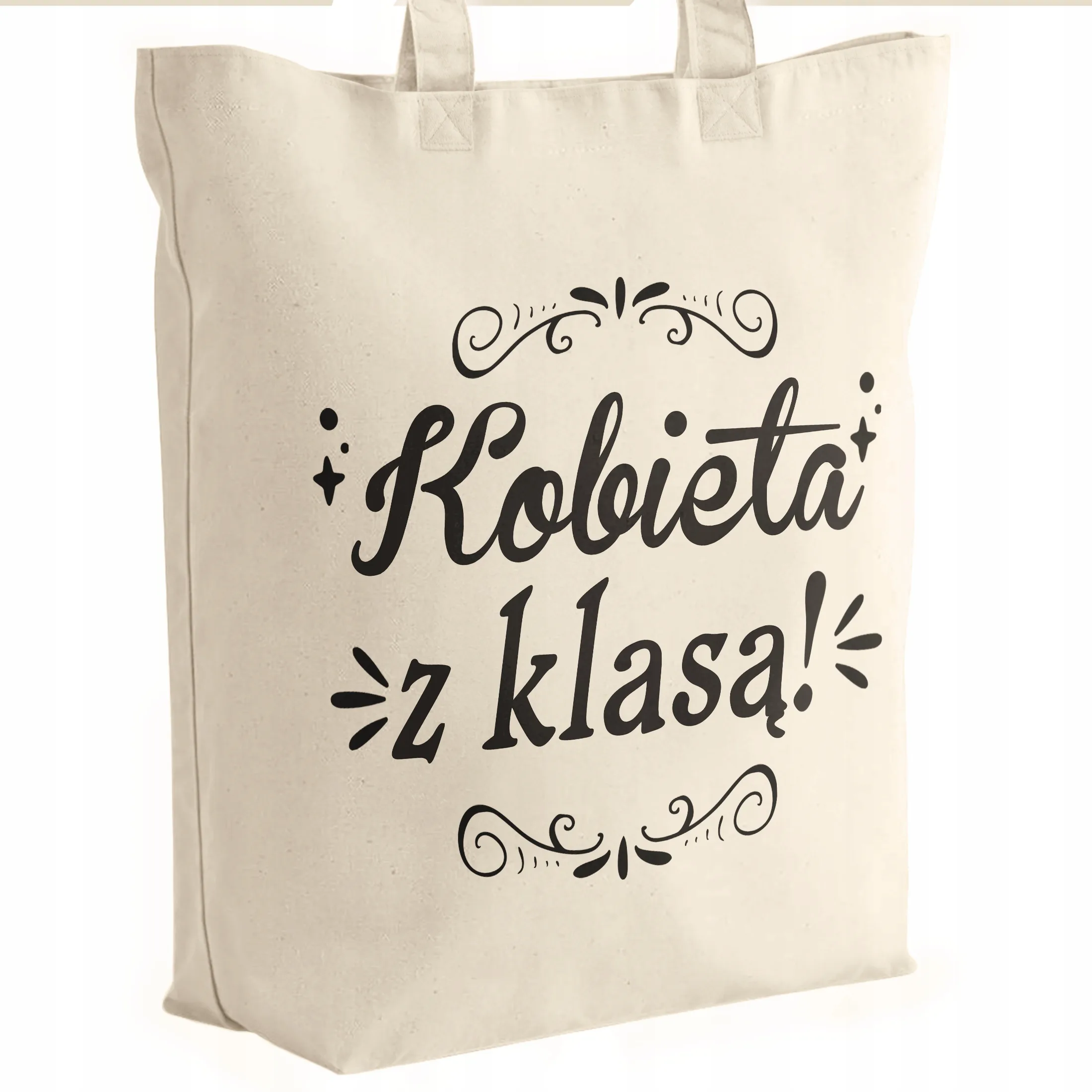 Torba bawełniana premium prezent na Dzień Kobiet Kobieta z Klasą