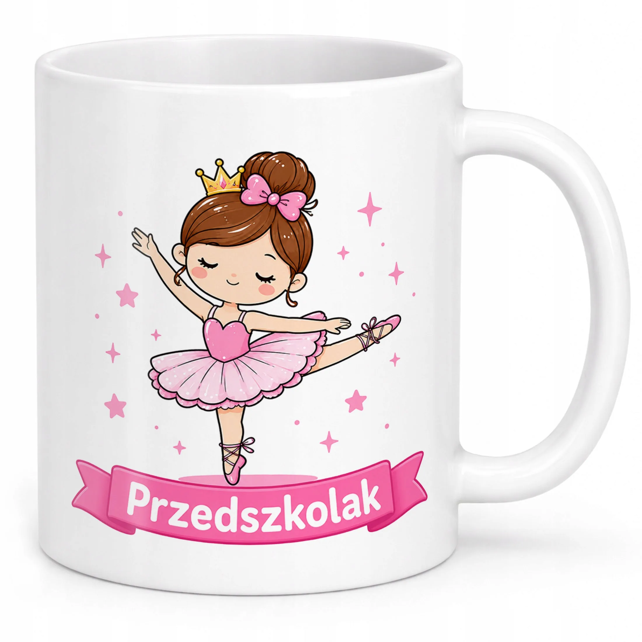 Biały Kubek z nadrukiem Przedszkolak Szkoła Dla Dzieci Prezent