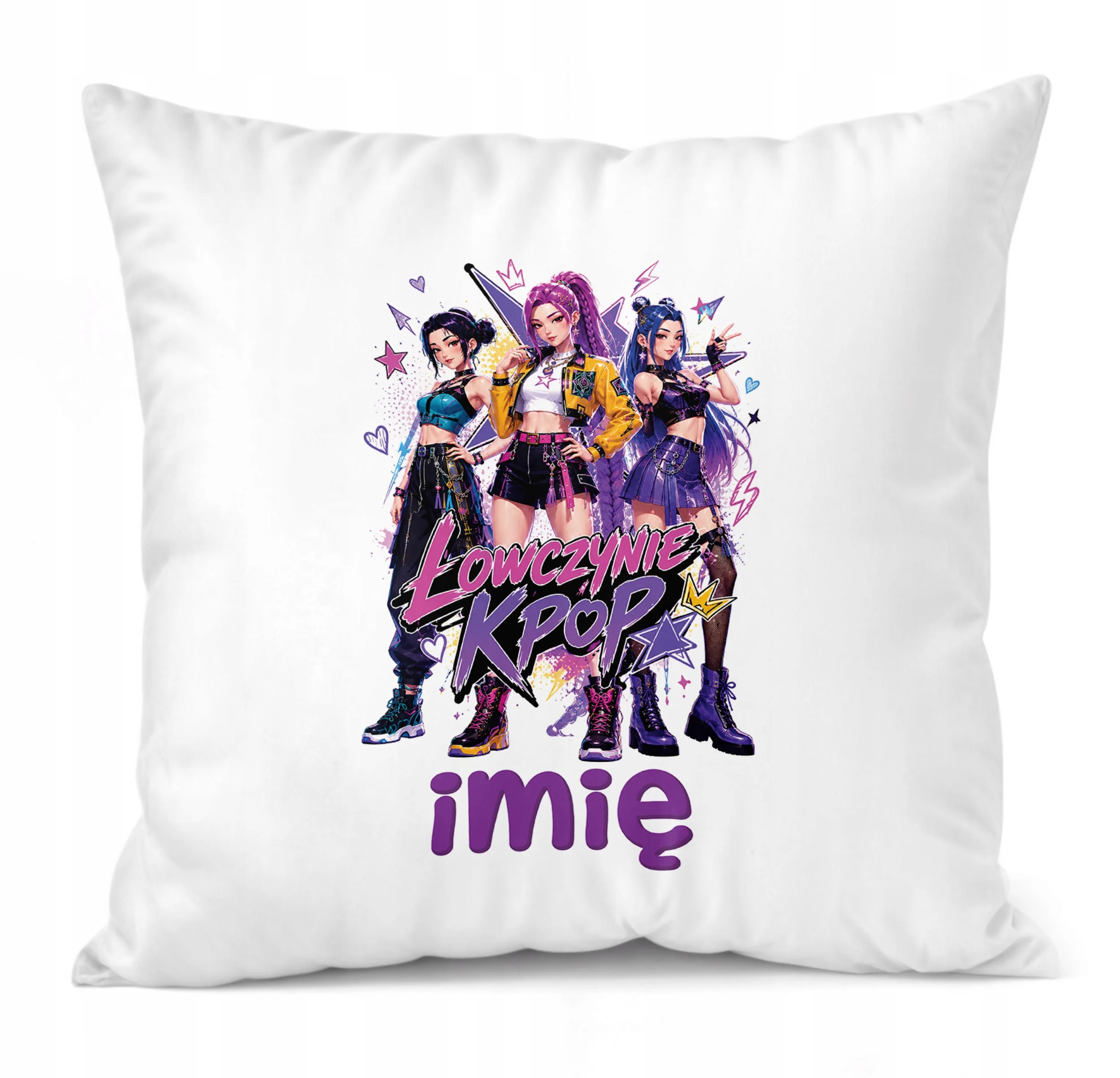 Poduszka Jasiek Personalizowana z nadrukiem 38x38cm ŁOWCZYNIE KPOP Prezent