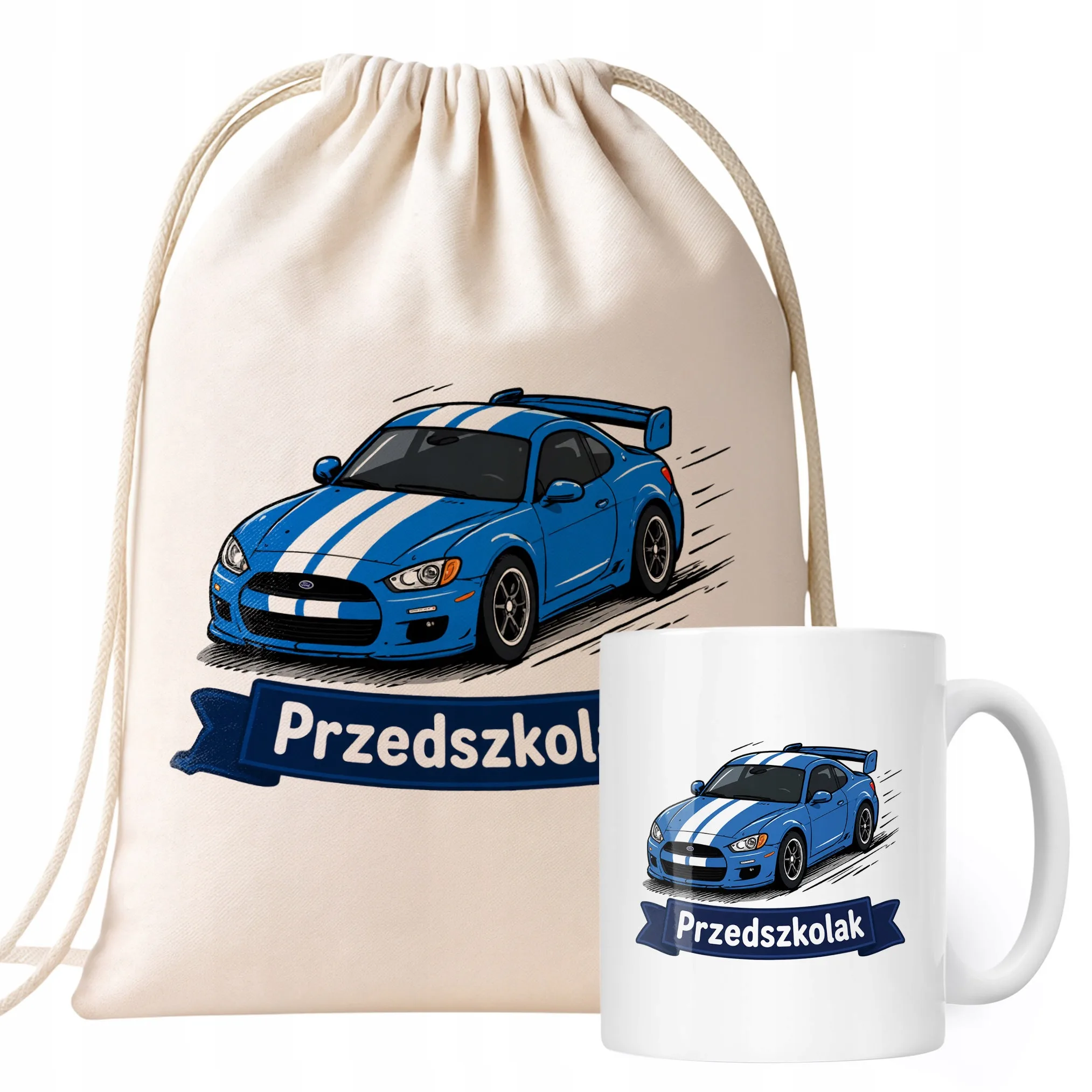Zestaw Plecak Worek Kubek Z Nadrukiem Przedszkolak Szkoła Dla Dzieci