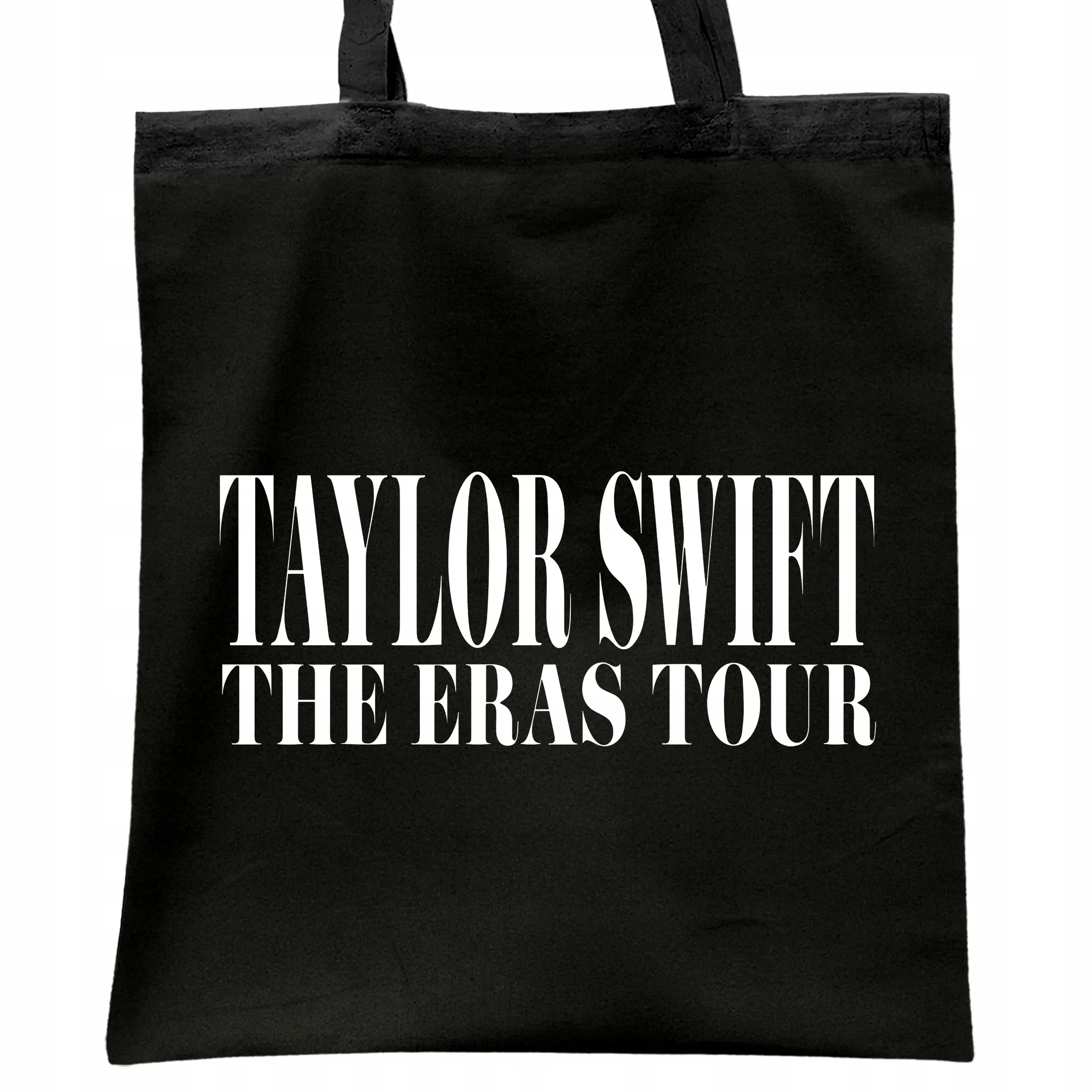 Torba bawełniana czarna na zakupy Taylor Swift The Eras Tour Dla Fanów