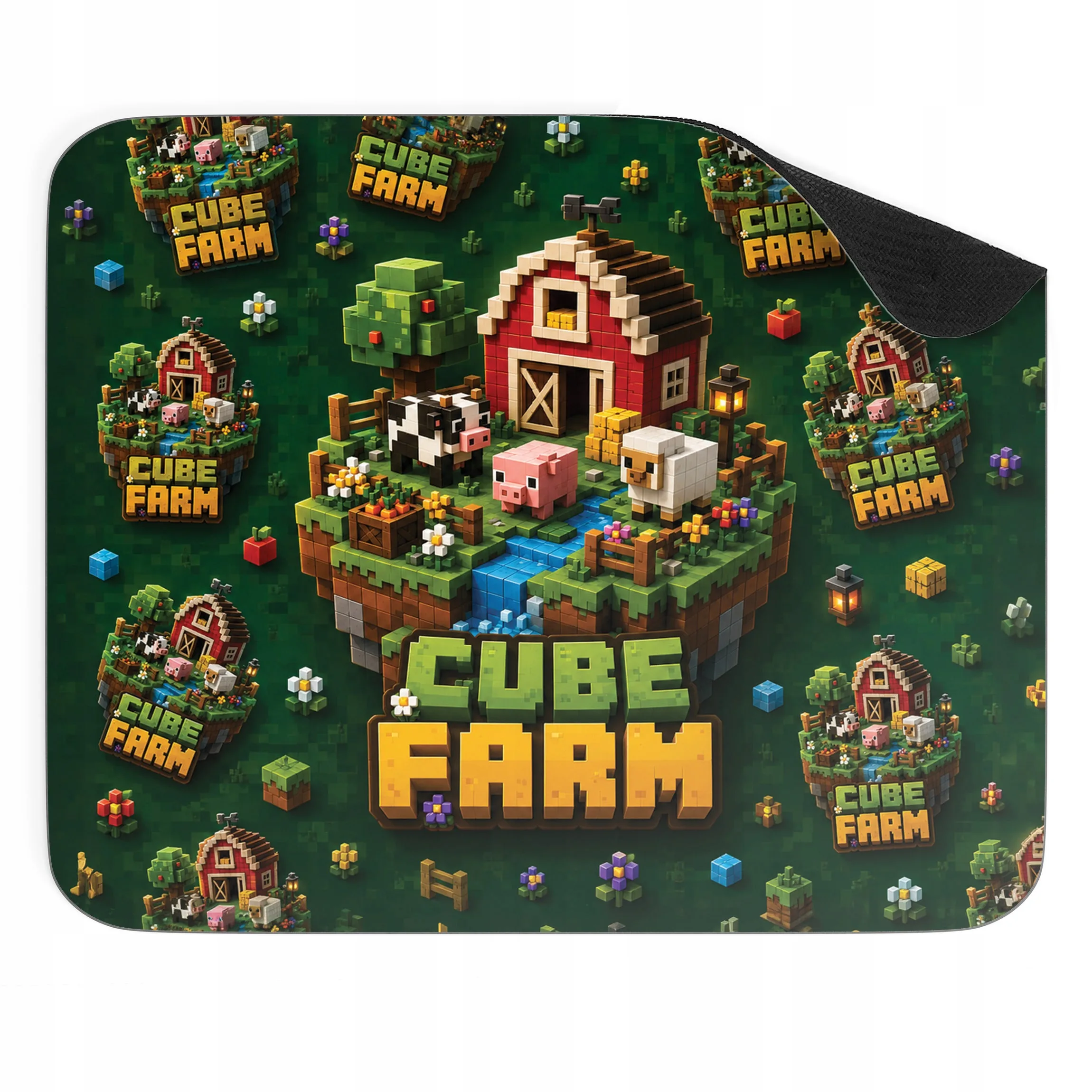 Podkładka pod mysz z nadrukiem Cube Farm gra dla graczy