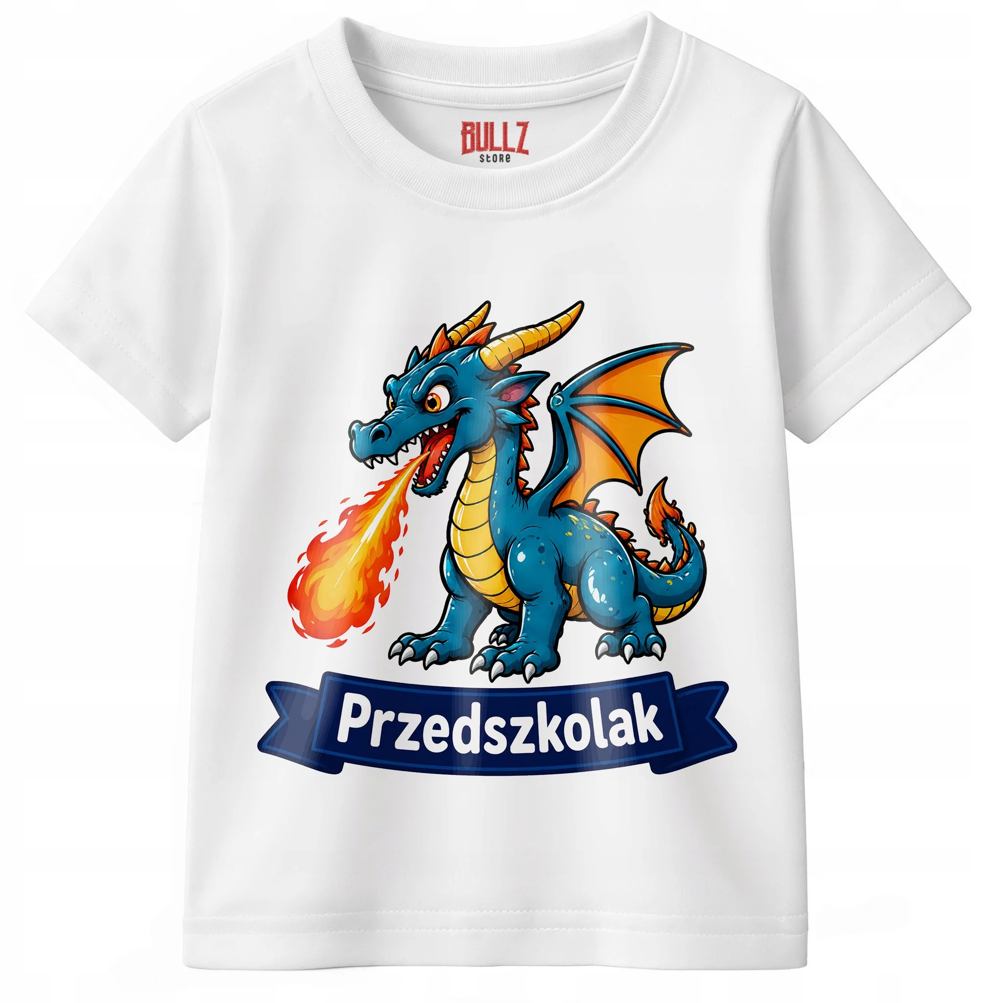 Koszulka Dziecięca Biała Z Nadrukiem Przedszkolak Dla Dzieci Prezent r. 116