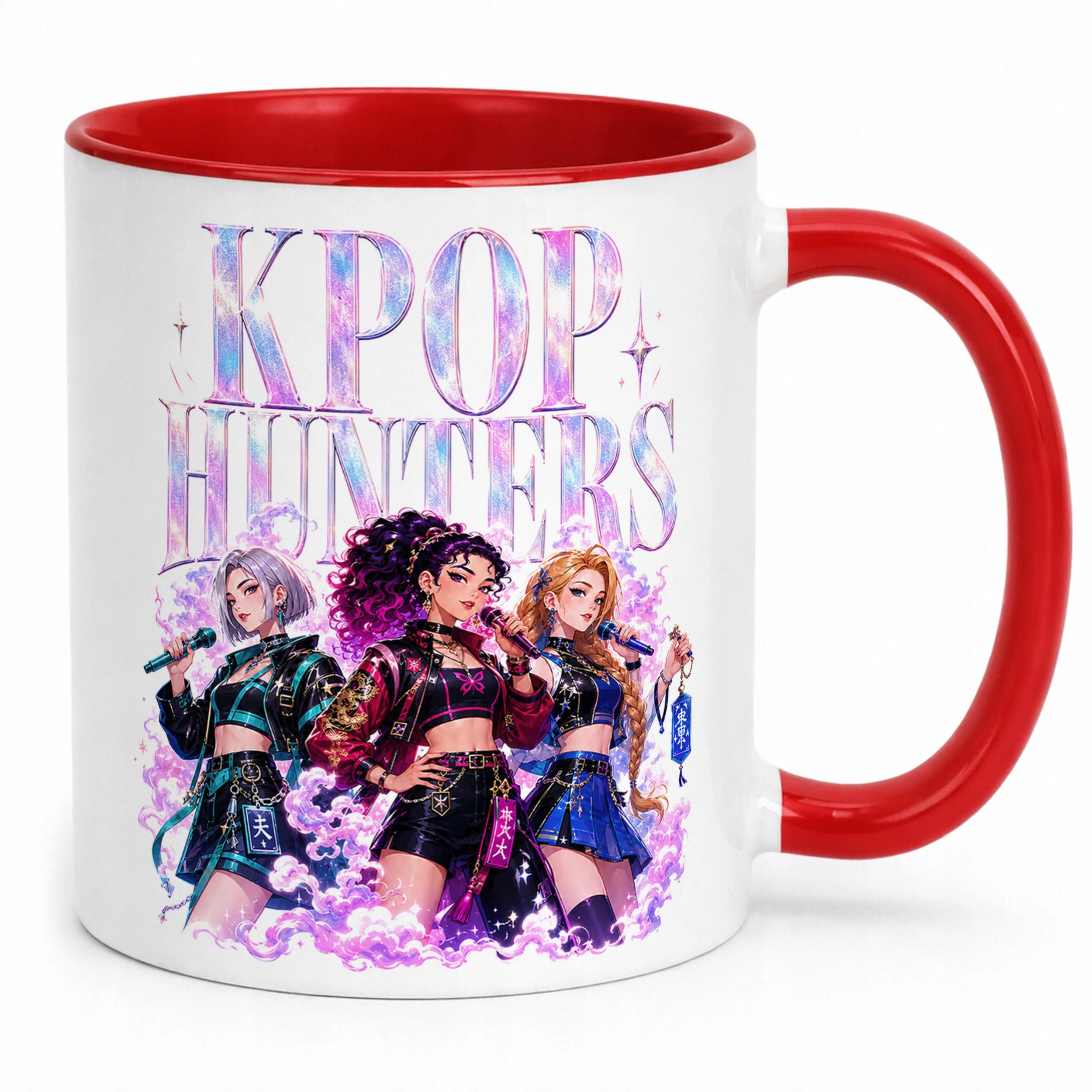 Kubek Czerwony z nadrukiem ŁOWCZYNIE KPOP Dla Dzieci Prezent Upominek