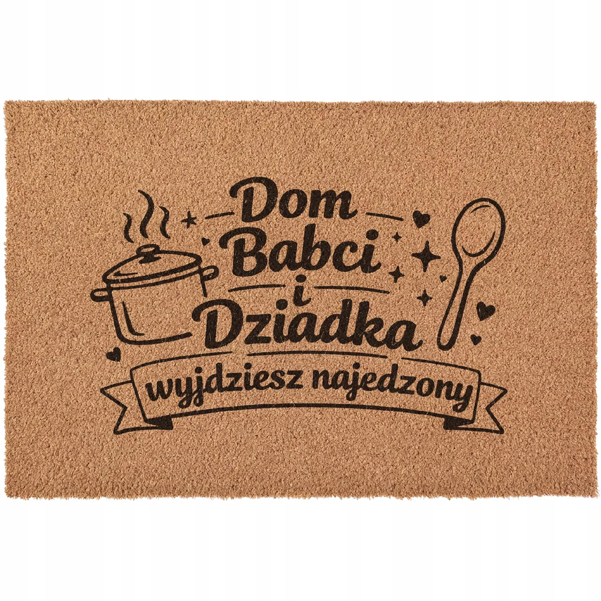 Wycieraczka Dzień Babci Dziadka Na Prezent pod drzwi kokosowa 60x40