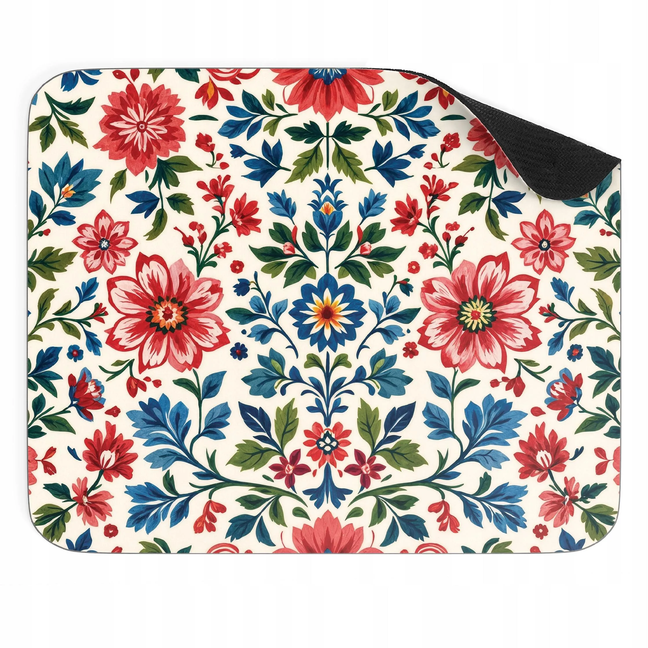 Podkładka pod mysz 22×18 cm Folklor Kwiaty Liście