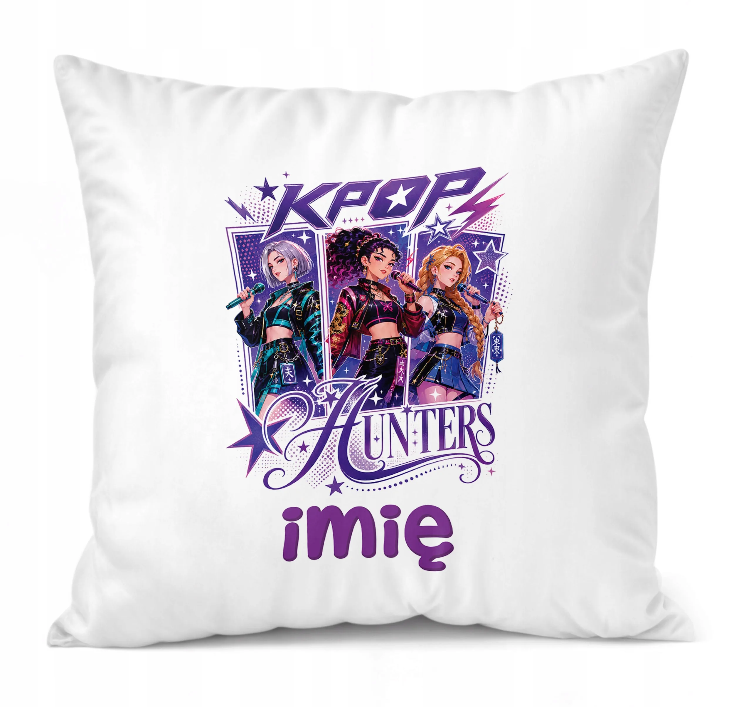 Poduszka Jasiek Personalizowana z nadrukiem 38x38cm ŁOWCZYNIE KPOP Prezent