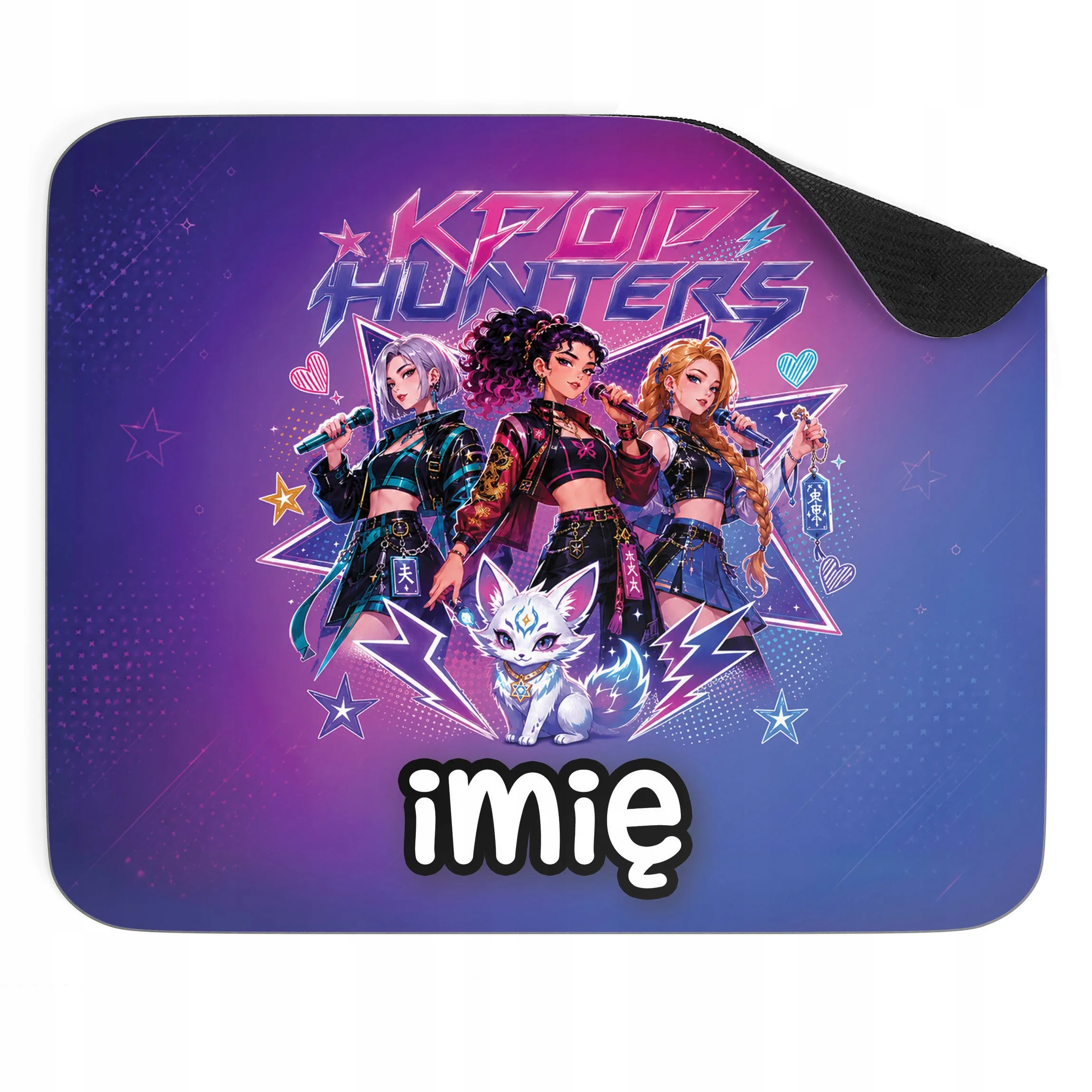 Podkładka pod mysz personalizowana z nadrukiem Łowczynie Kpop dla graczy