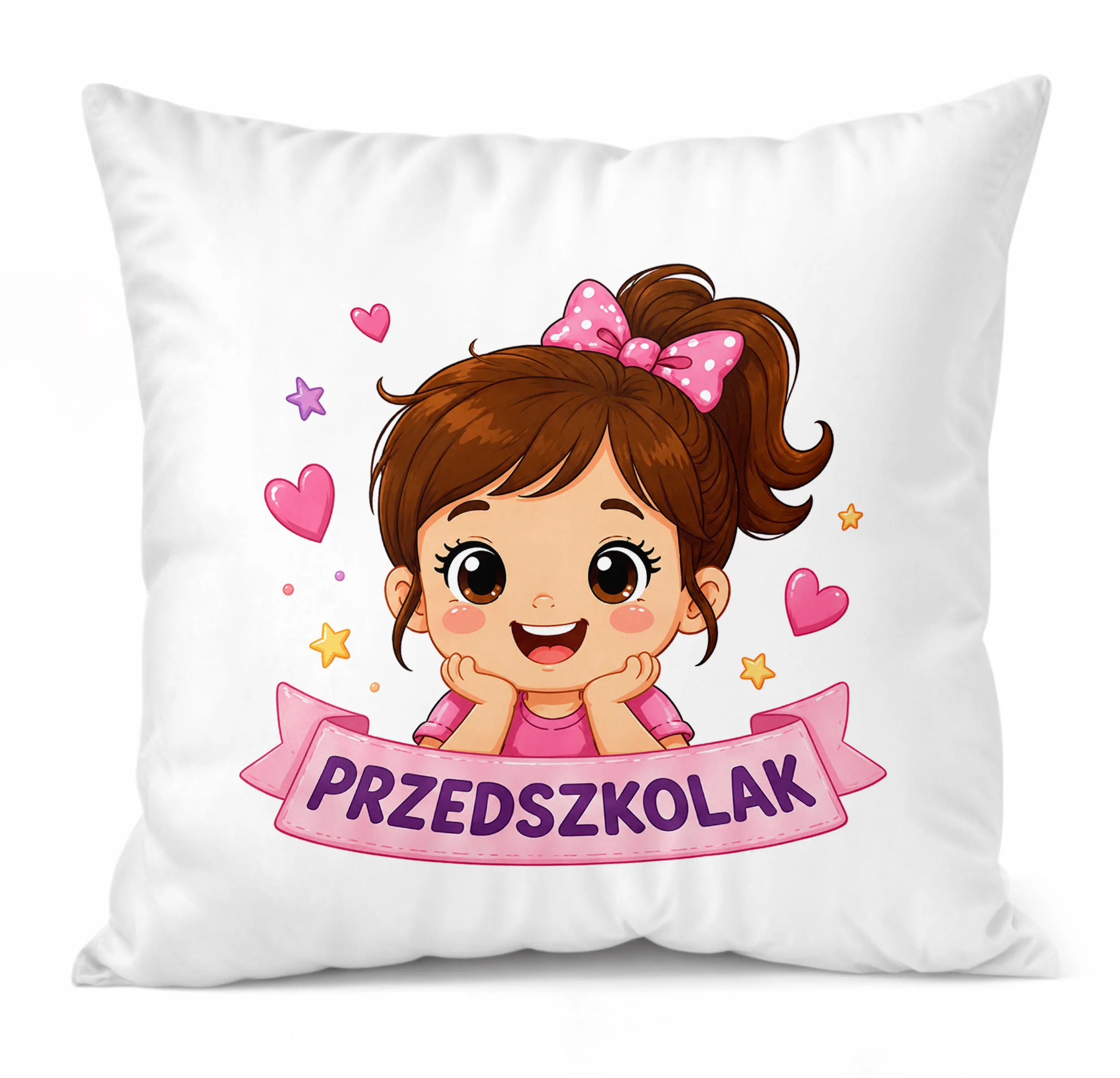 Poduszka Jasiek z nadrukiem 38x38cm Przedszkolak Dla Dzieci Prezent