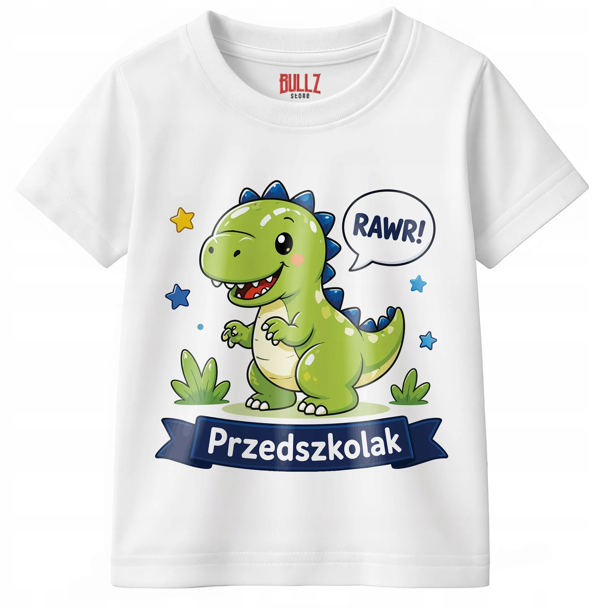 Koszulka Dziecięca Biała Z Nadrukiem Przedszkolak Dla Dzieci Prezent r. 116