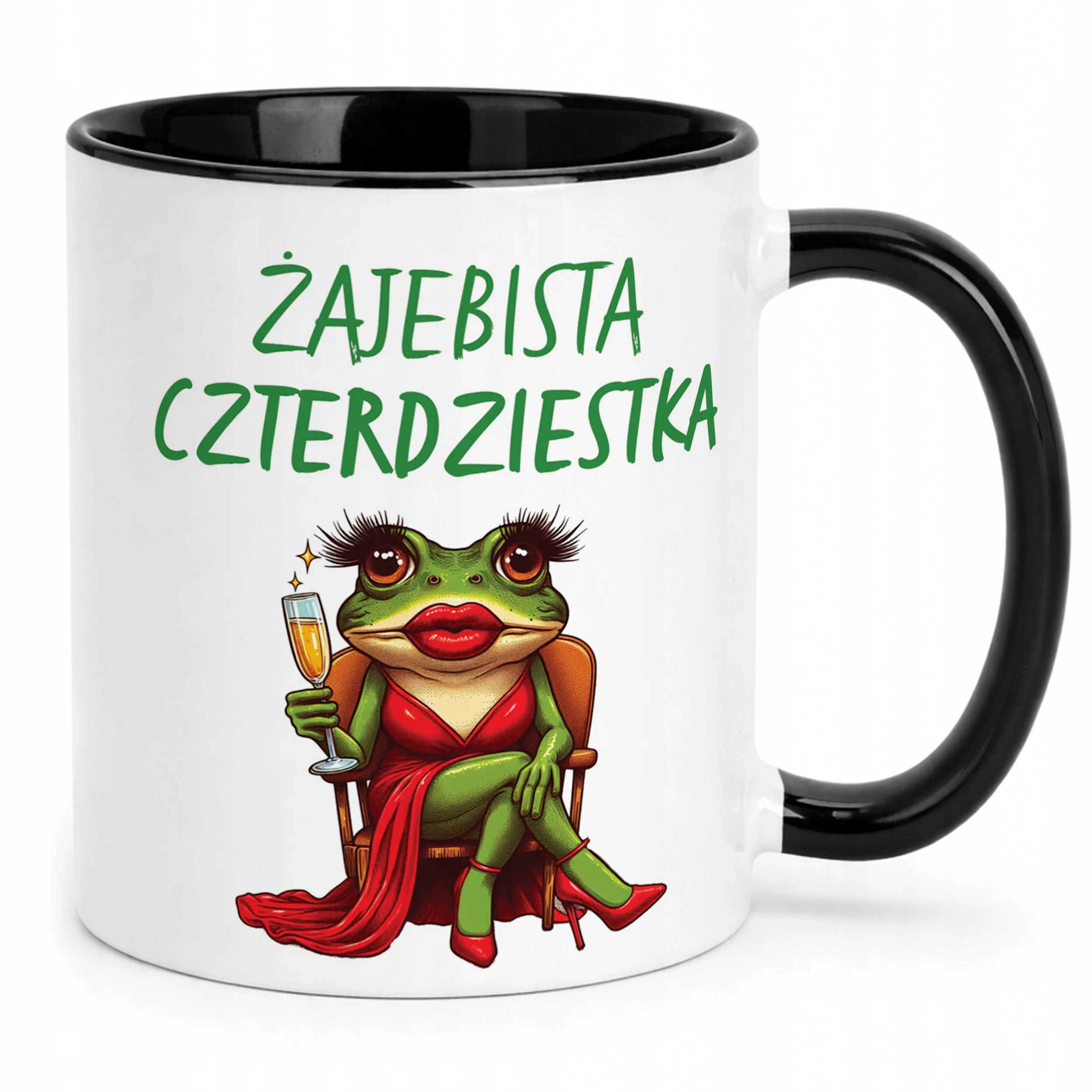Kubek Czarny Żajebista 40 Dla Kobiety Na Urodziny Prezent