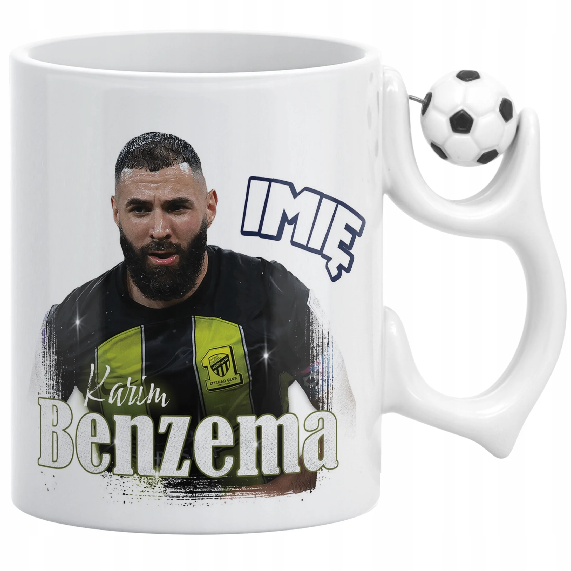 Kubek piłkarski personalizowany Karim Benzema dla kibiców Al-Ittihad