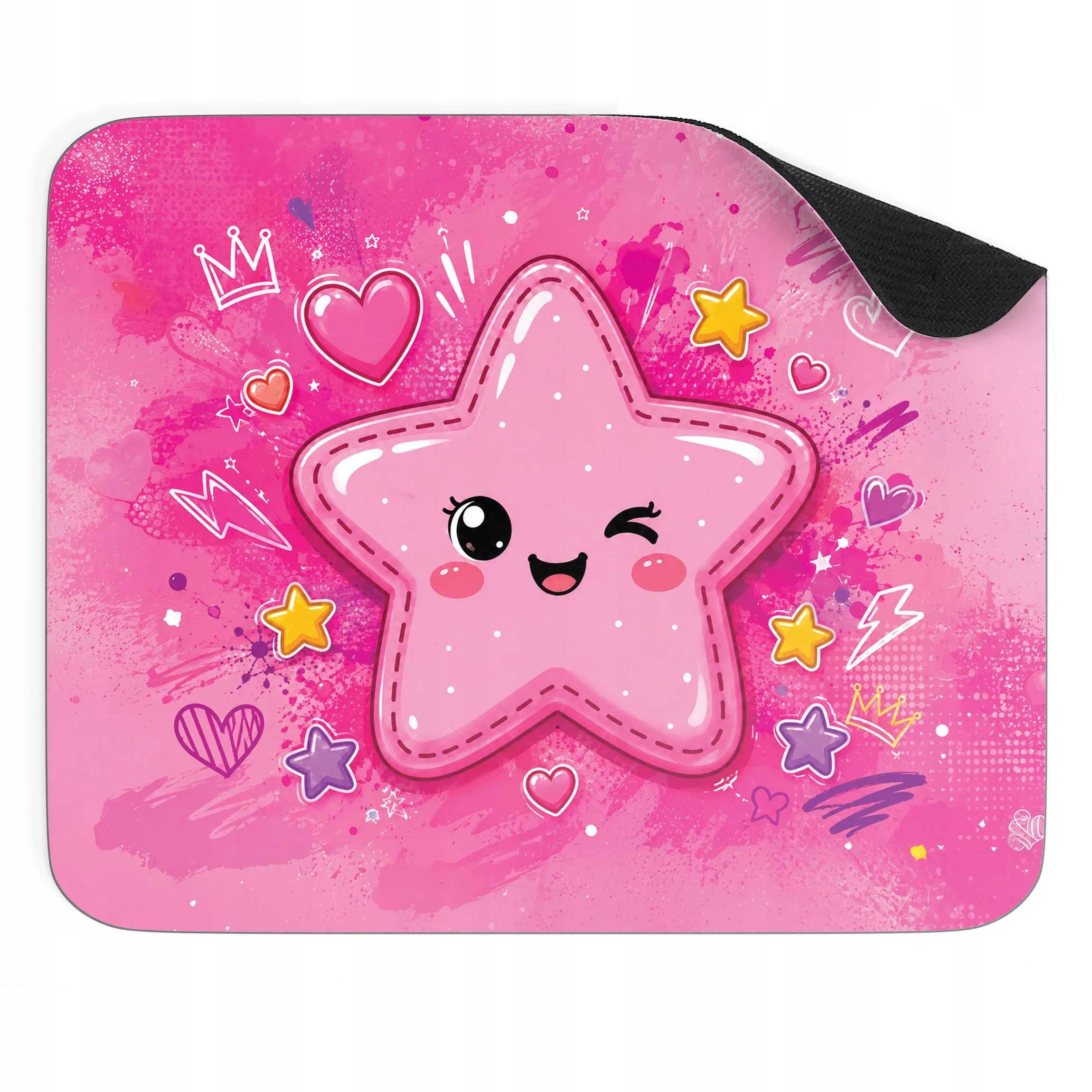Podkładka pod mysz z nadrukiem Kawaii Gwiazdka dla graczy