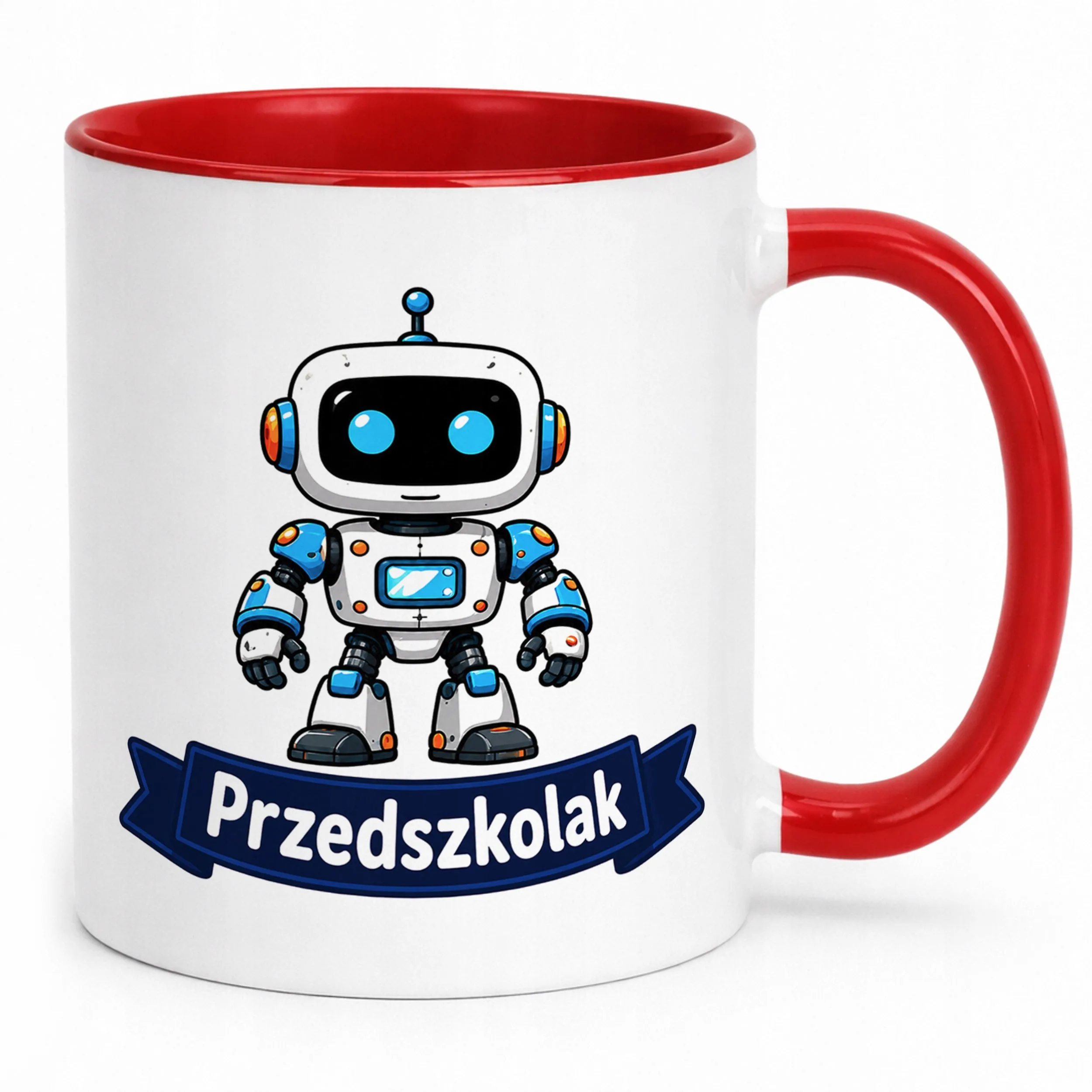 Kubek Czerwony z nadrukiem Przedszkolak Szkoła Dla Dzieci Prezent