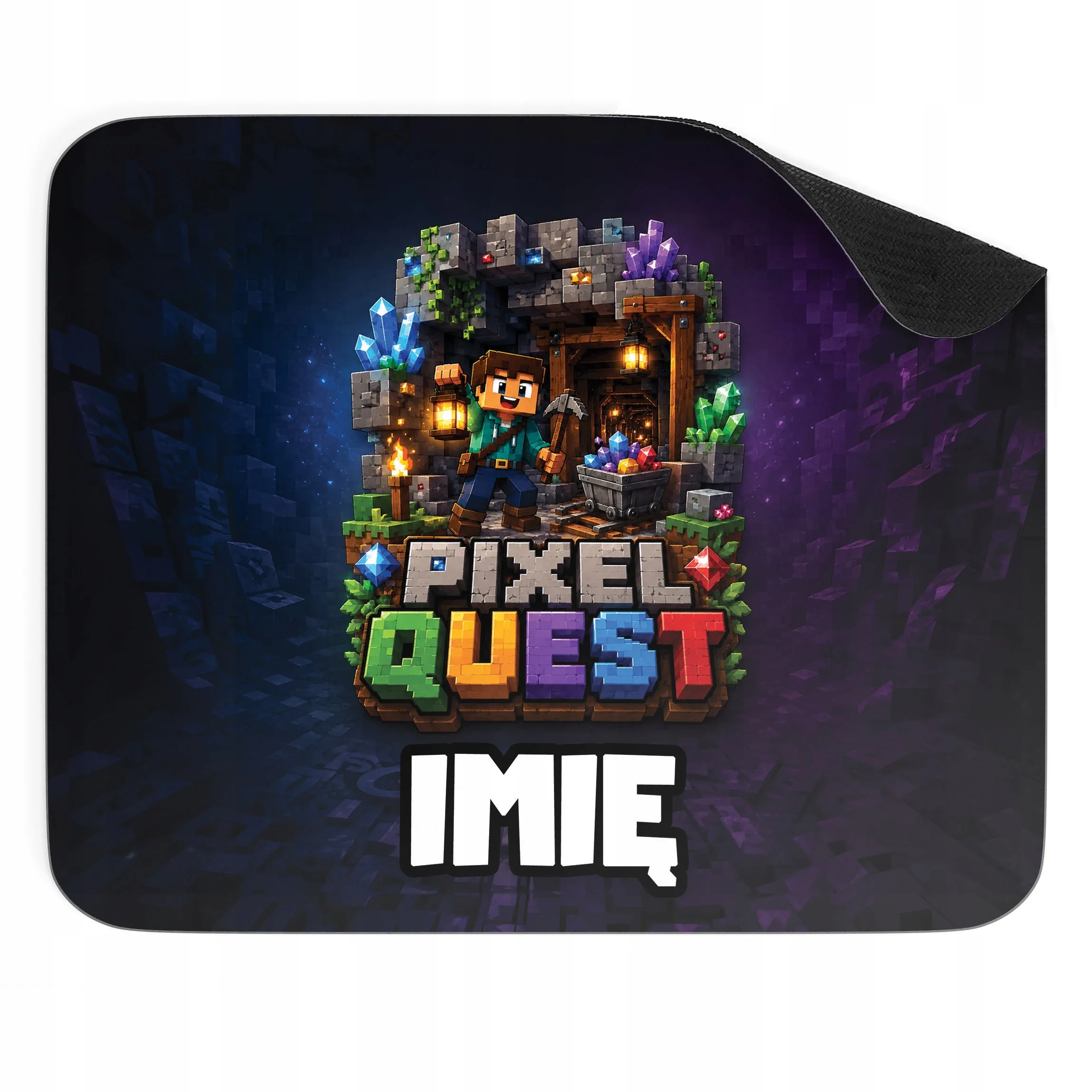 Podkładka pod mysz personalizowana z nadrukiem gry Pixel Quest dla graczy