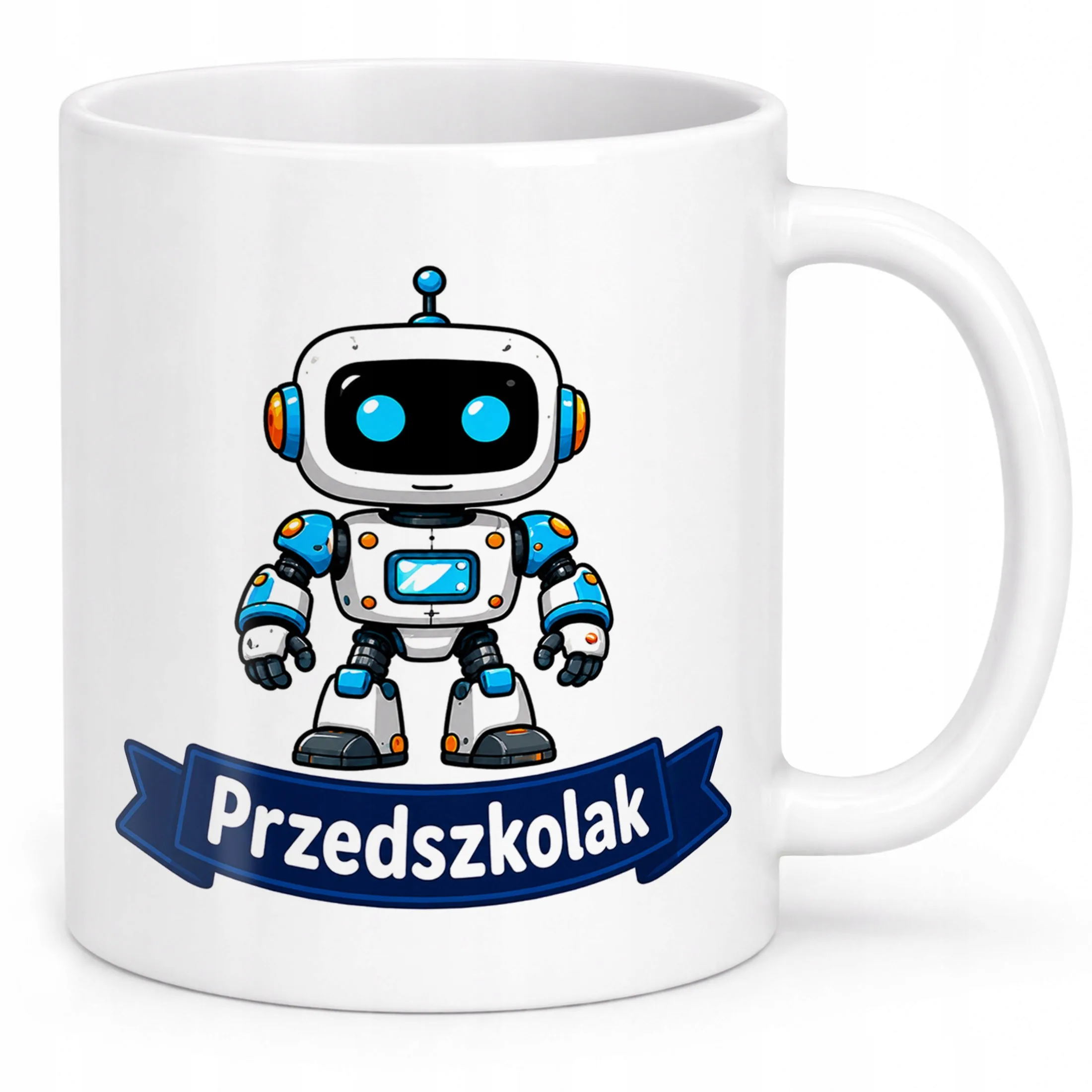Biały Kubek z nadrukiem Przedszkolak Szkoła Dla Dzieci Prezent