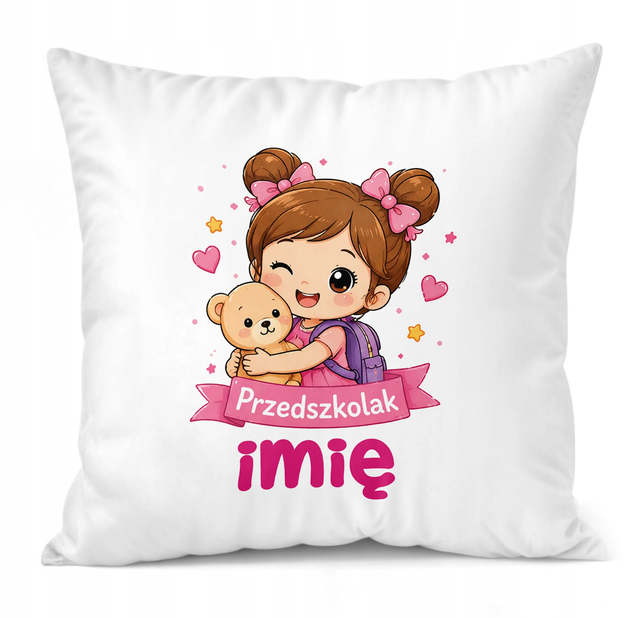 Poduszka Jasiek Personalizowana z nadrukiem 38x38cm Przedszkolak Prezent