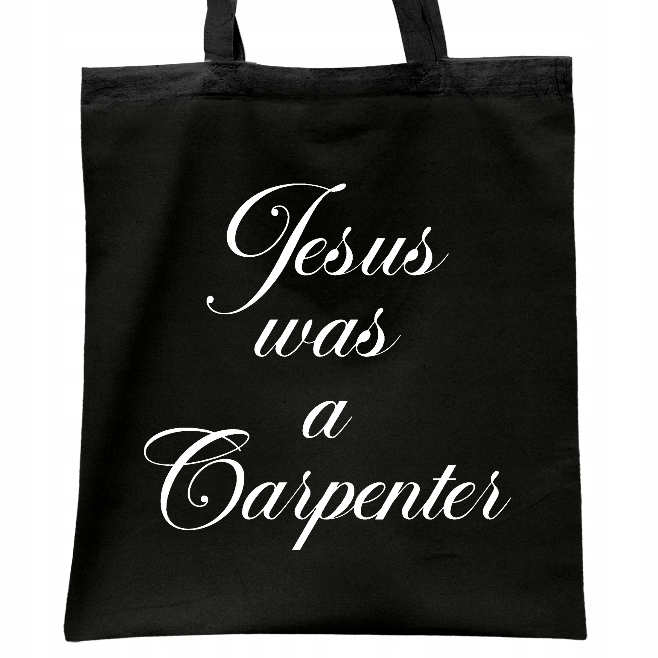 Torba bawełniana czarna na zakupy Sabrina Carpenter Jesus Was A Dla Fanów