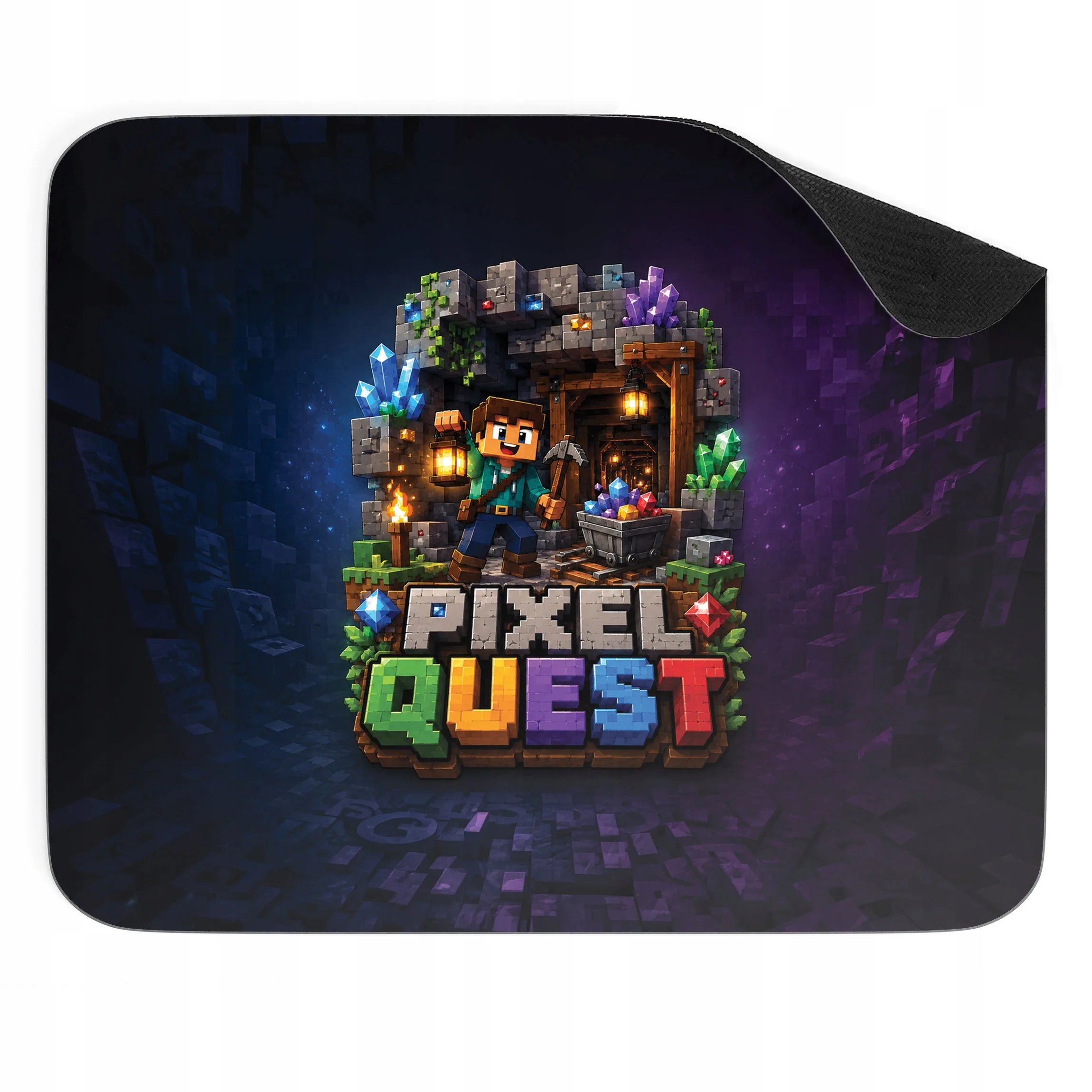 Podkładka pod mysz z nadrukiem Pixel Quest gra dla graczy