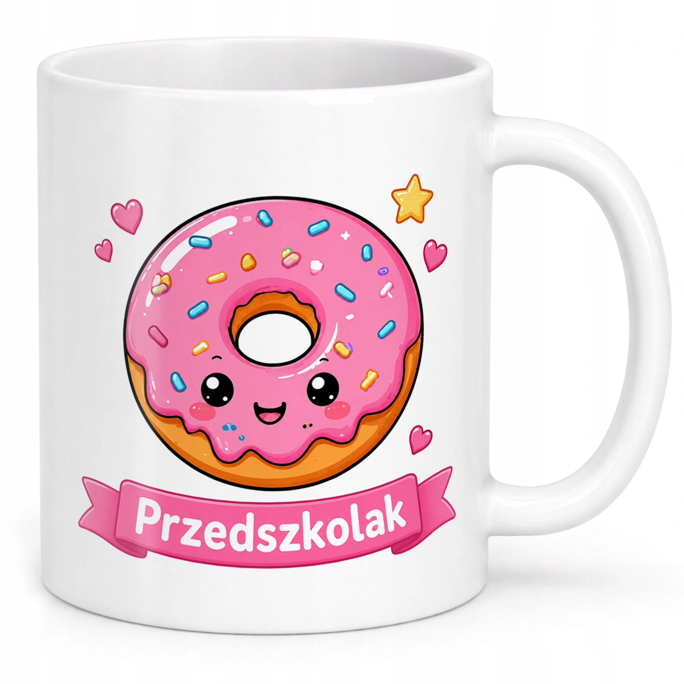 Biały Kubek z nadrukiem Przedszkolak Szkoła Dla Dzieci Prezent