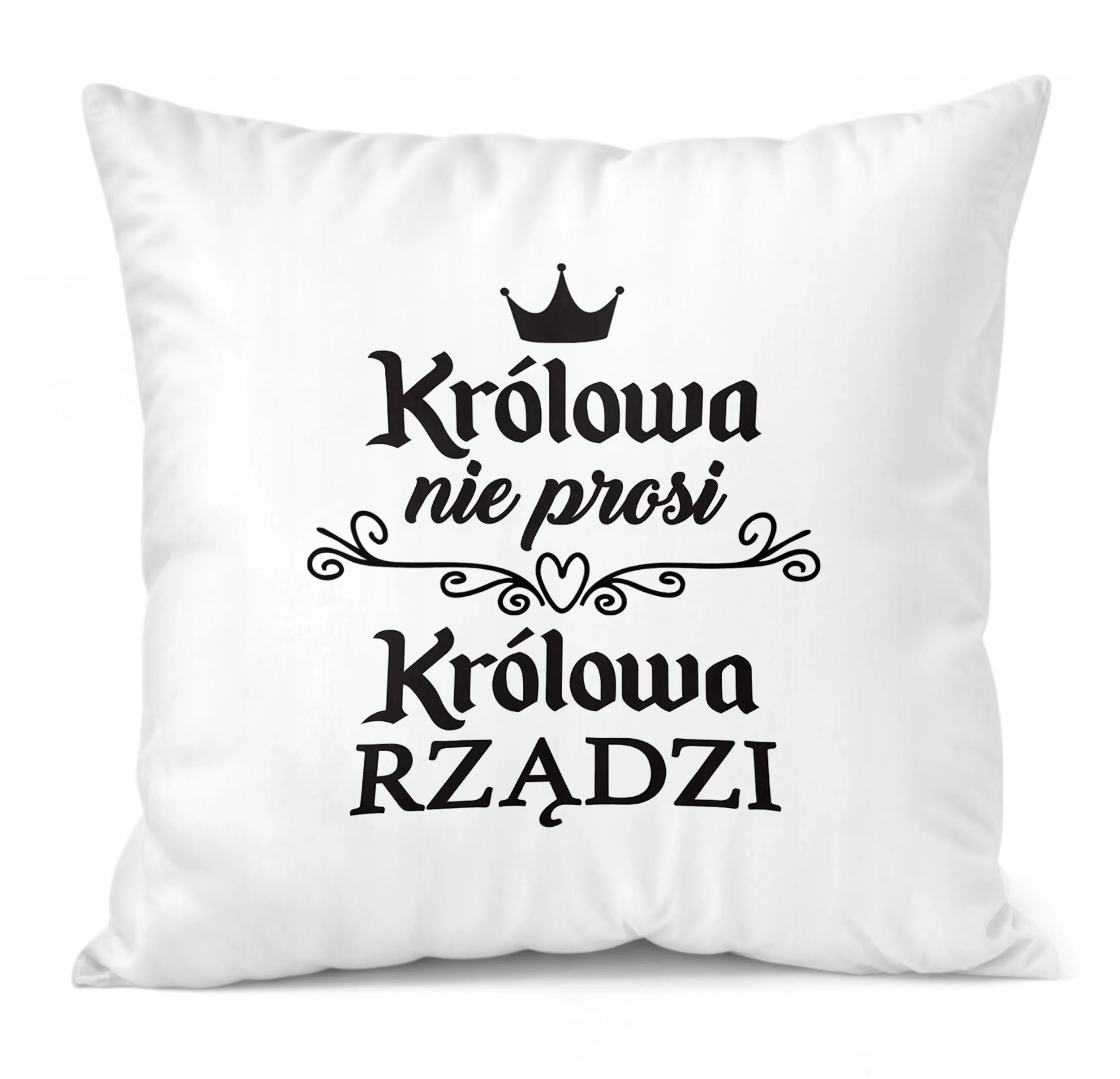 Poduszka 38x38cm Dzień Kobiet Prezent Dla Kobiety Królowa Nie Prosi