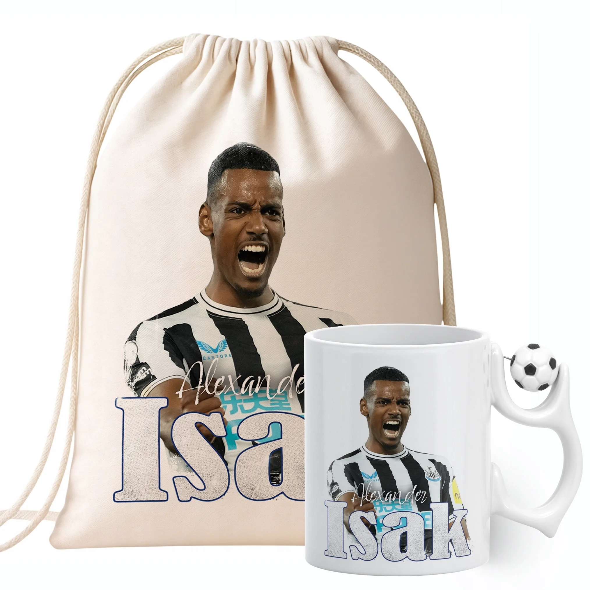 Zestaw Kubek Piłkarski + Plecak Alexander Isak Newcastle