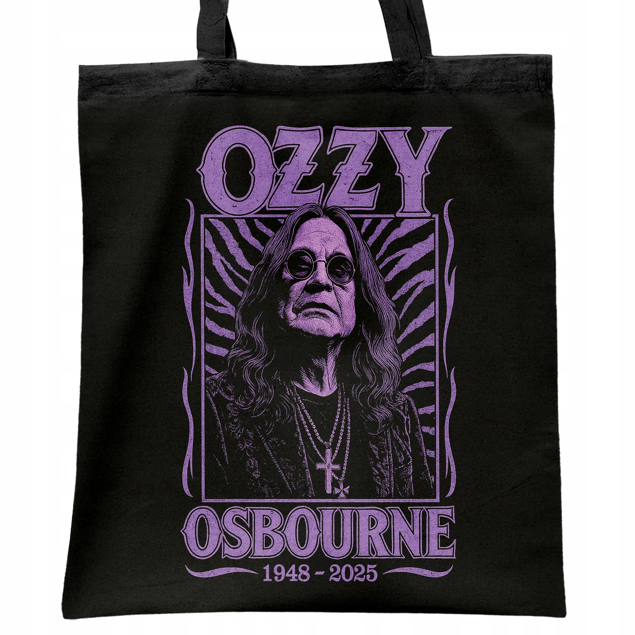 Torba bawełniana czarna na zakupy Ozzy Osbourne Black Sabbath