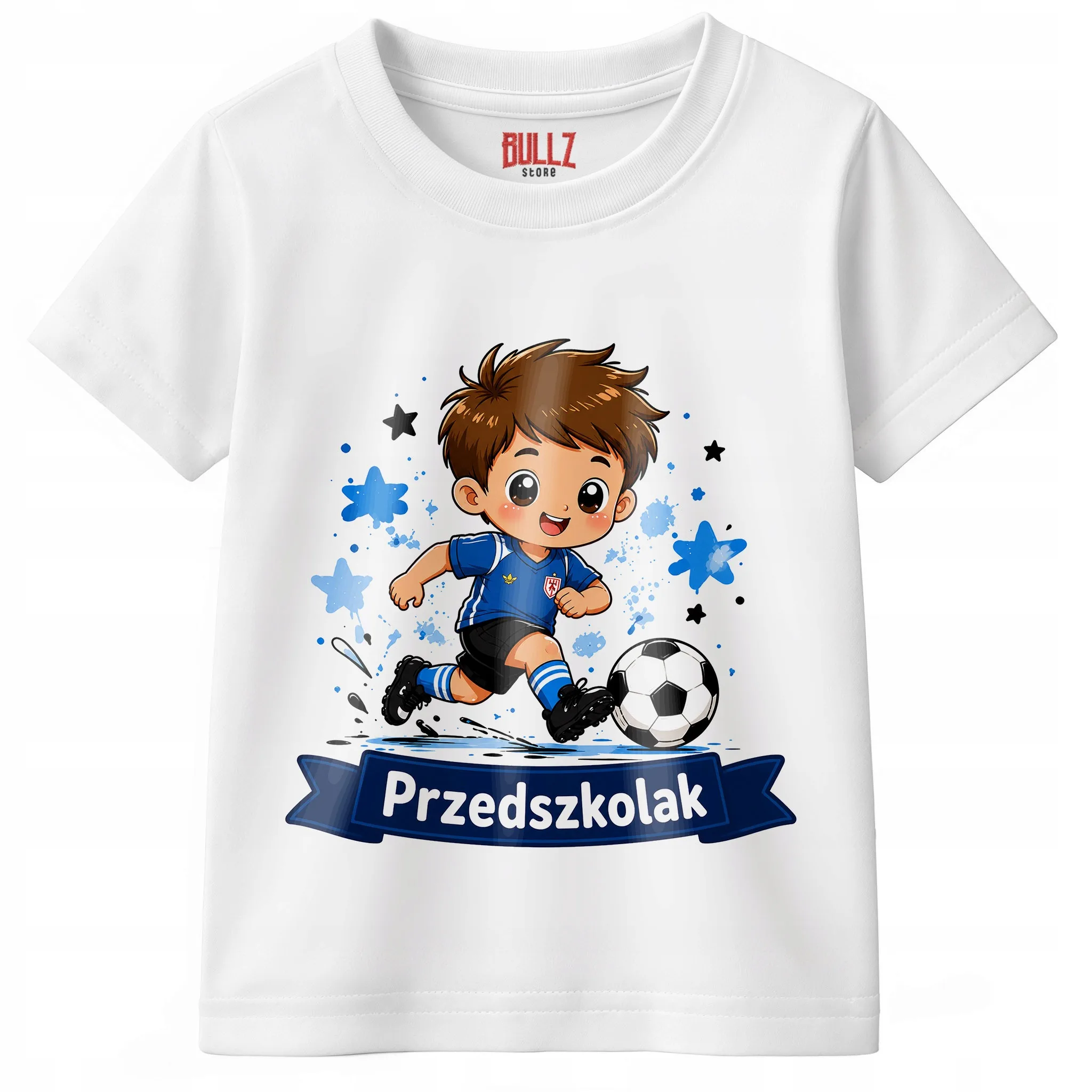 Koszulka Dziecięca Biała Z Nadrukiem Przedszkolak Dla Dzieci Prezent r. 116