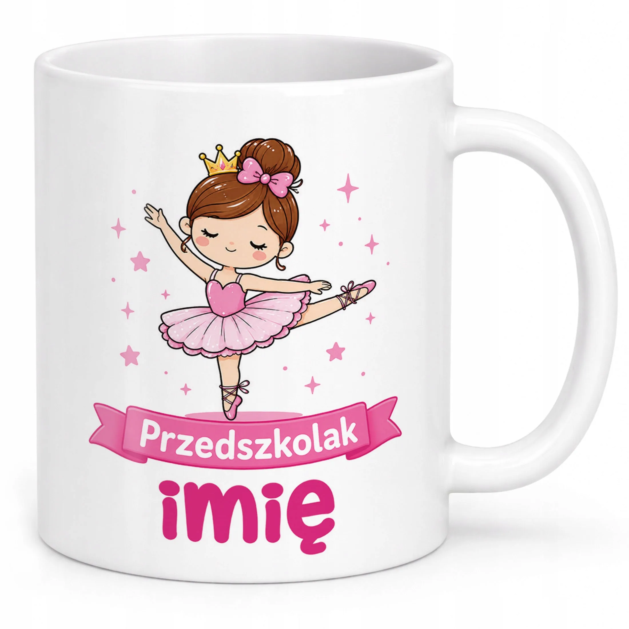 Biały Kubek z nadrukiem personalizowany Przedszkolak Szkoła Dla Dzieci