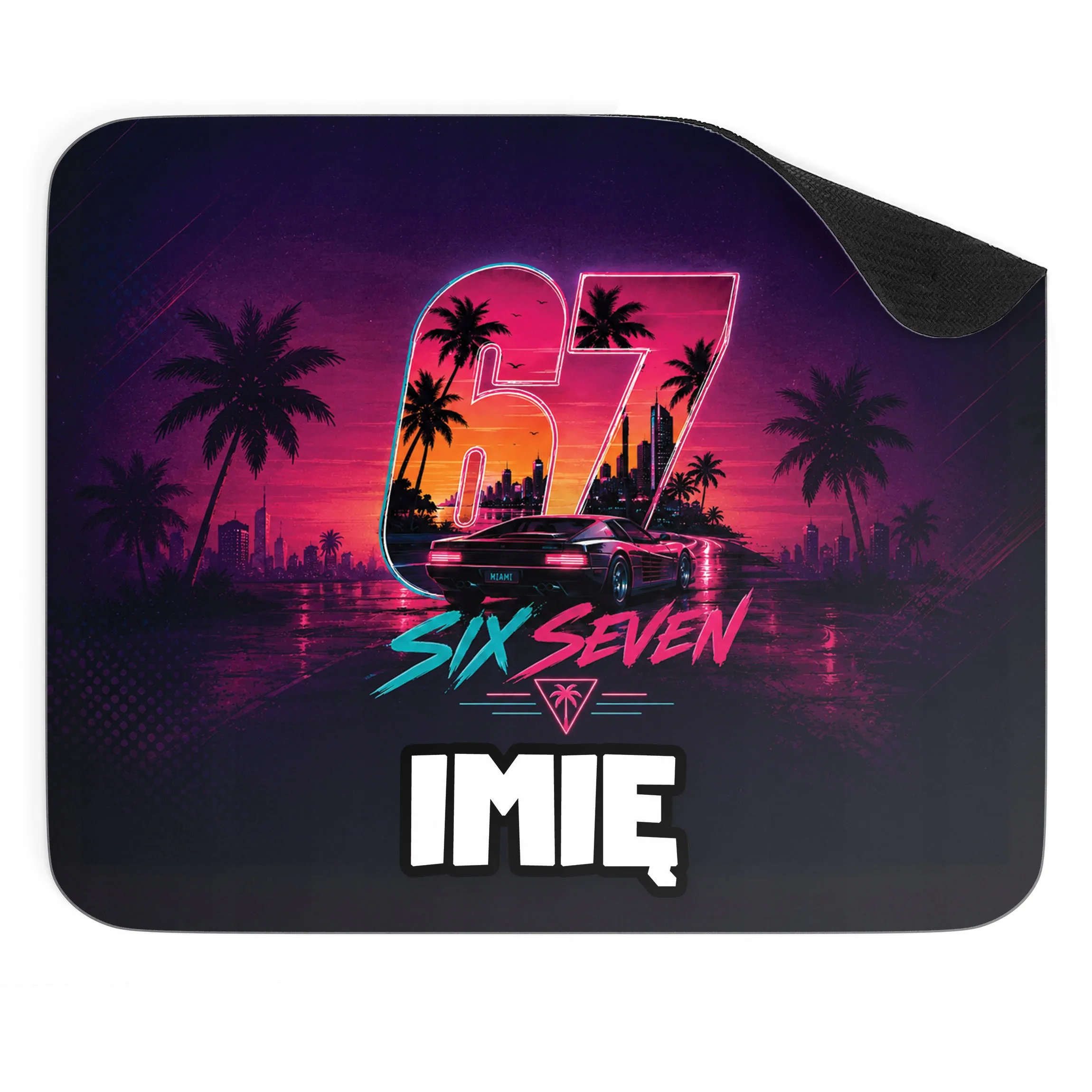 Podkładka pod mysz personalizowana z nadrukiem Miami Vice 67 dla graczy