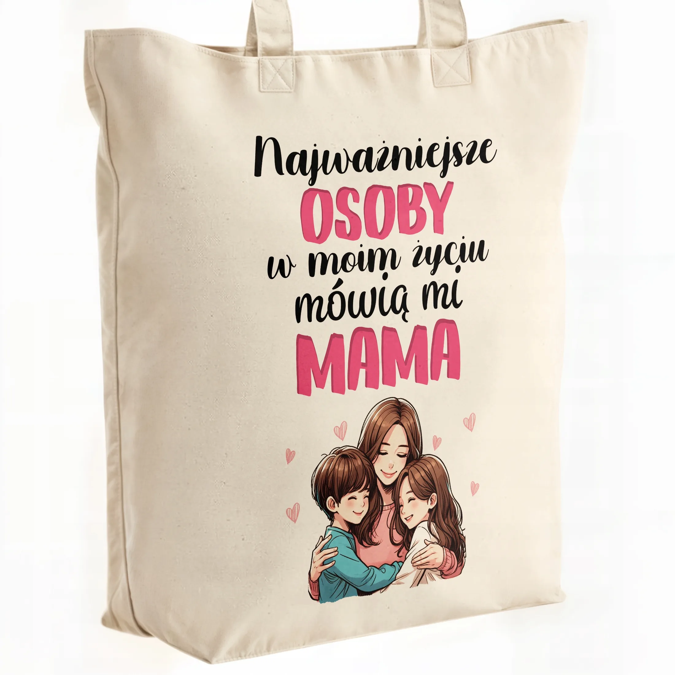Torba bawełniana premium na zakupy Dzień Matki Prezent Mówią Mi Mama
