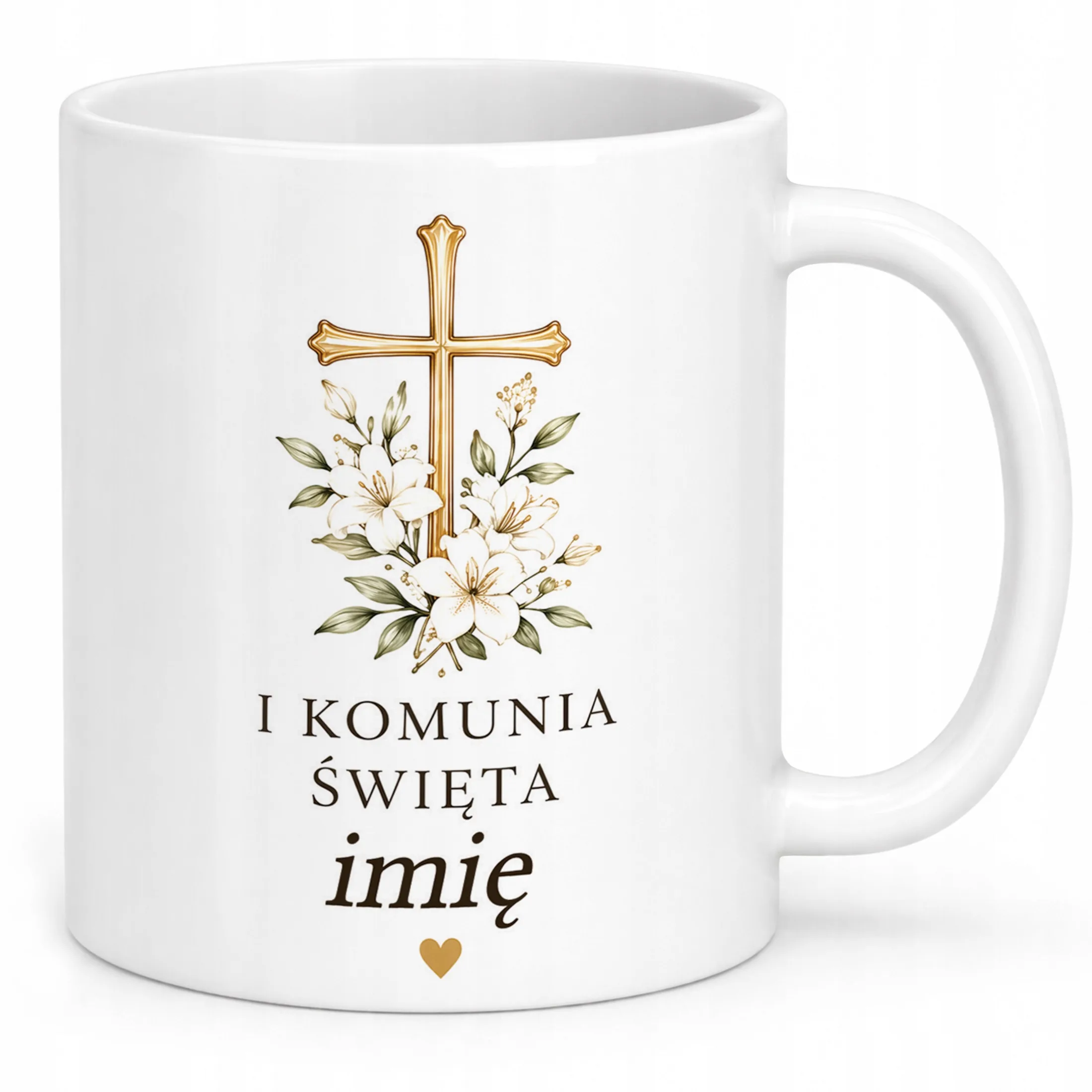 Kubek z imieniem dziecka Pierwsza Komunia Święta dla gości pamiątka