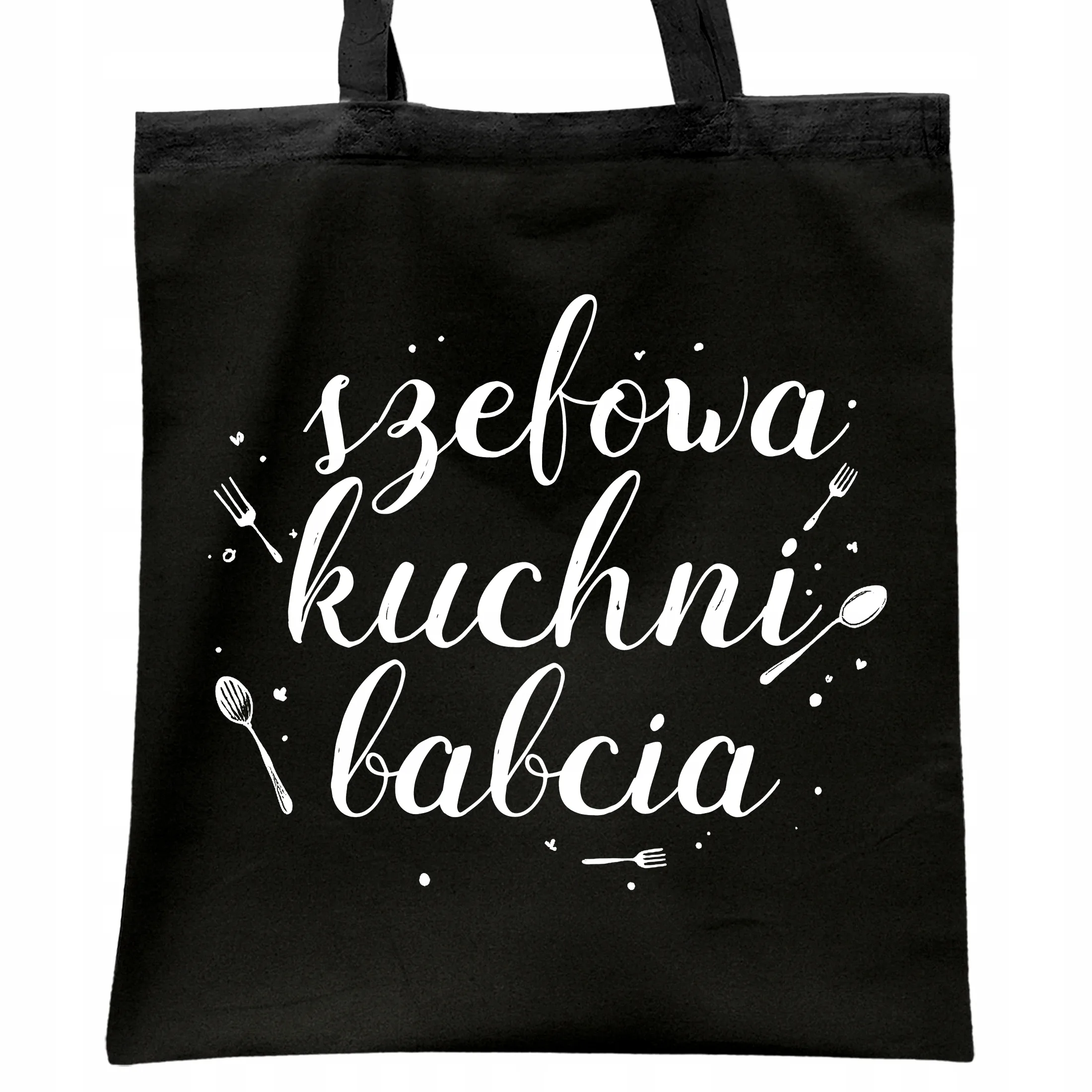 Torba bawełniana czarna Dzień Babci Prezent Upominek